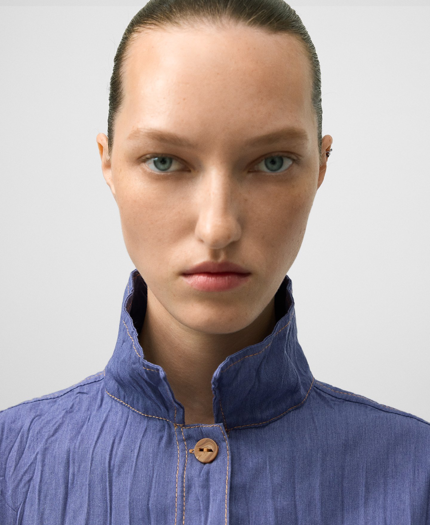 Crinkle shirt woman image number 3