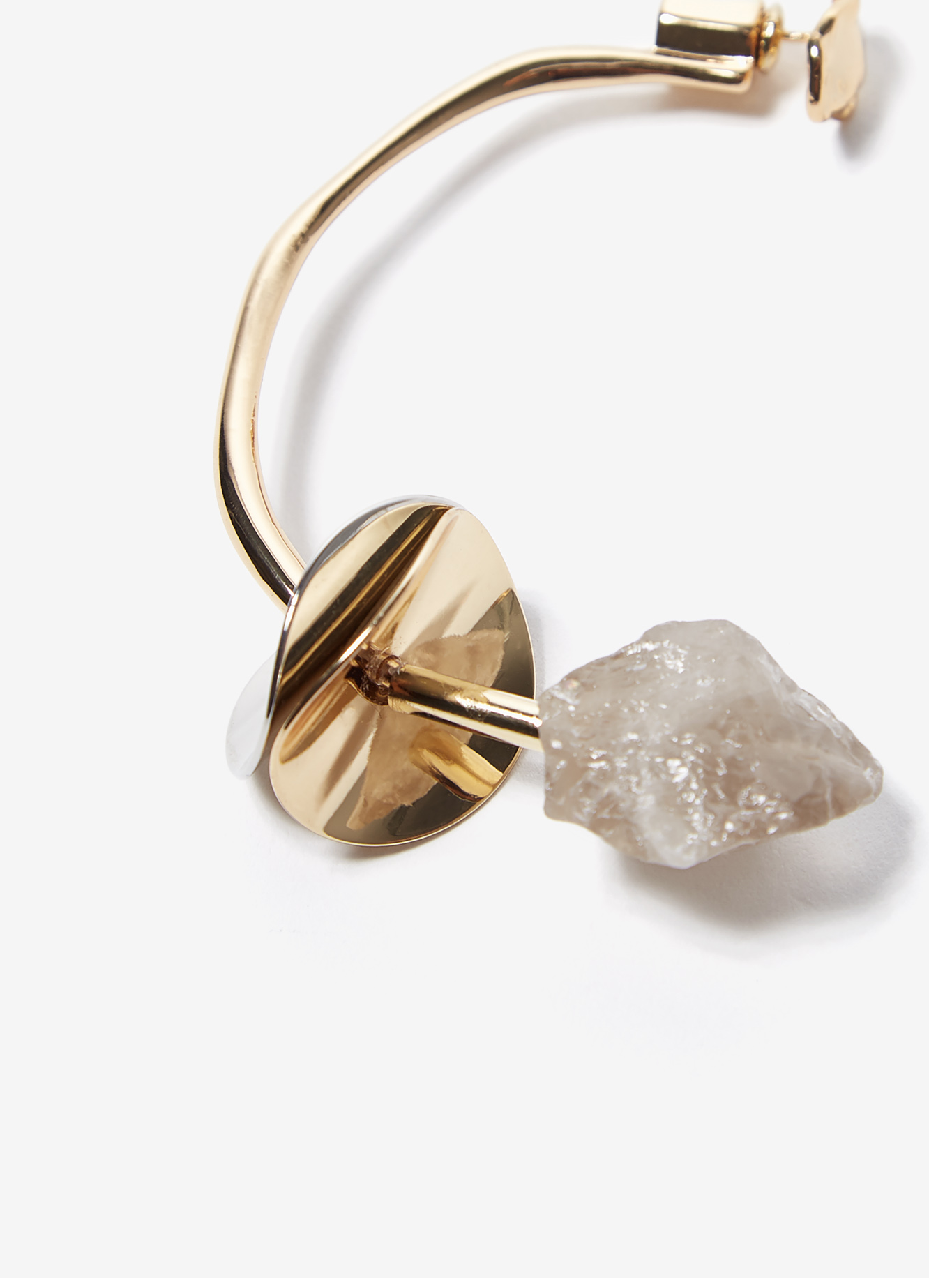 Long earrings with natural stones image number 3