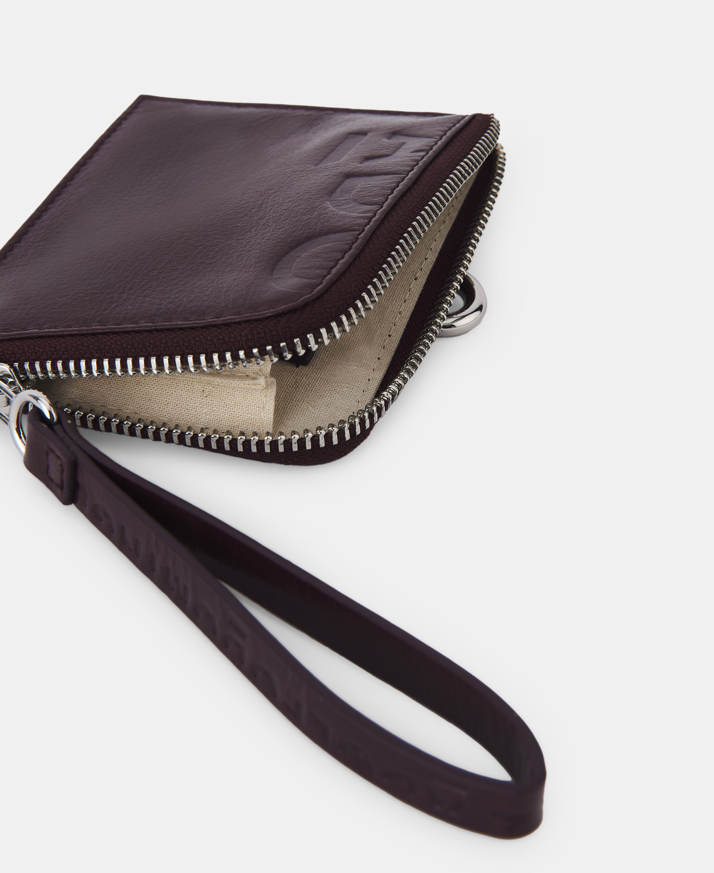 Grained leather card holder wallet image number 2