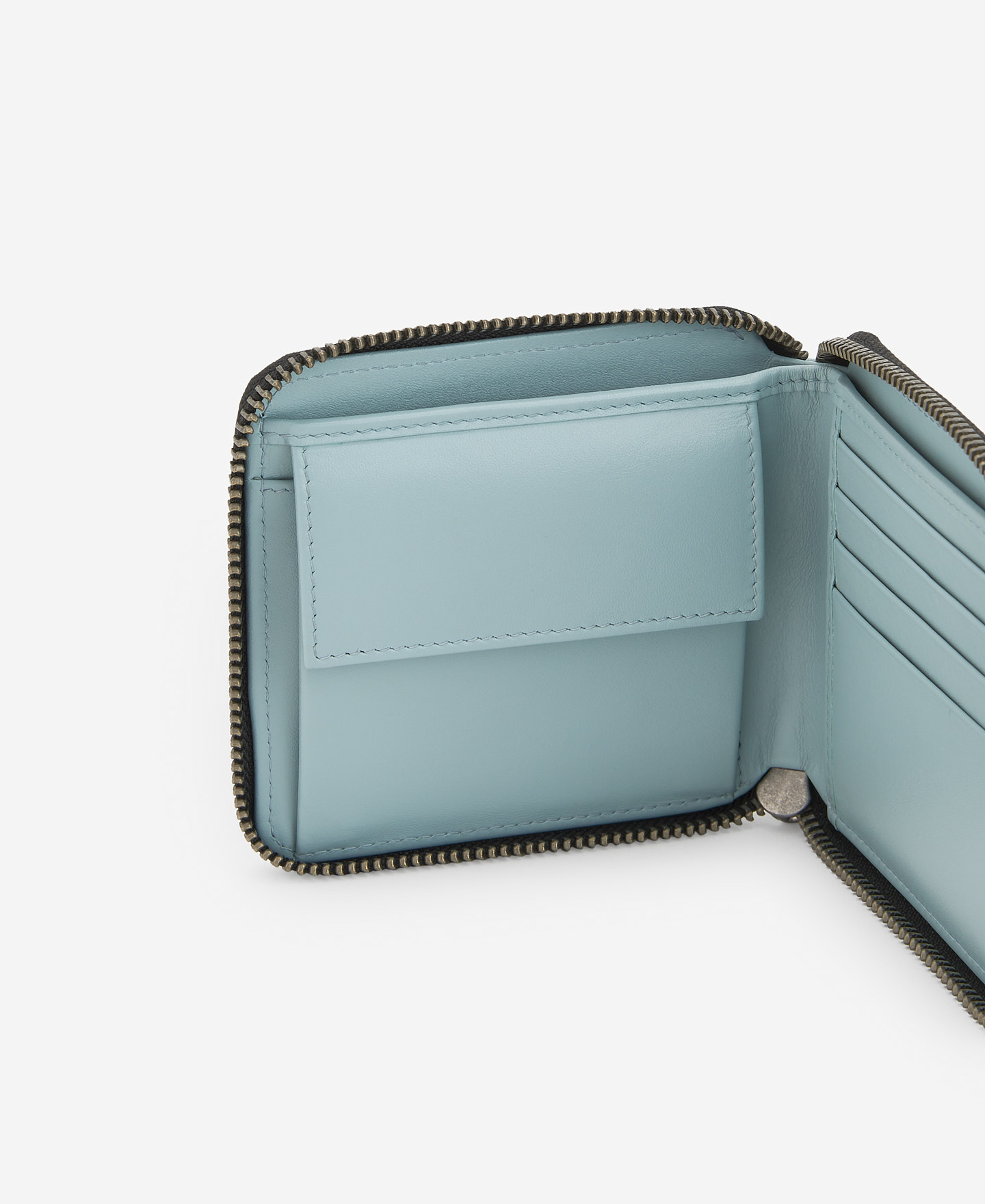 Light Blue leather square wallet image number 1