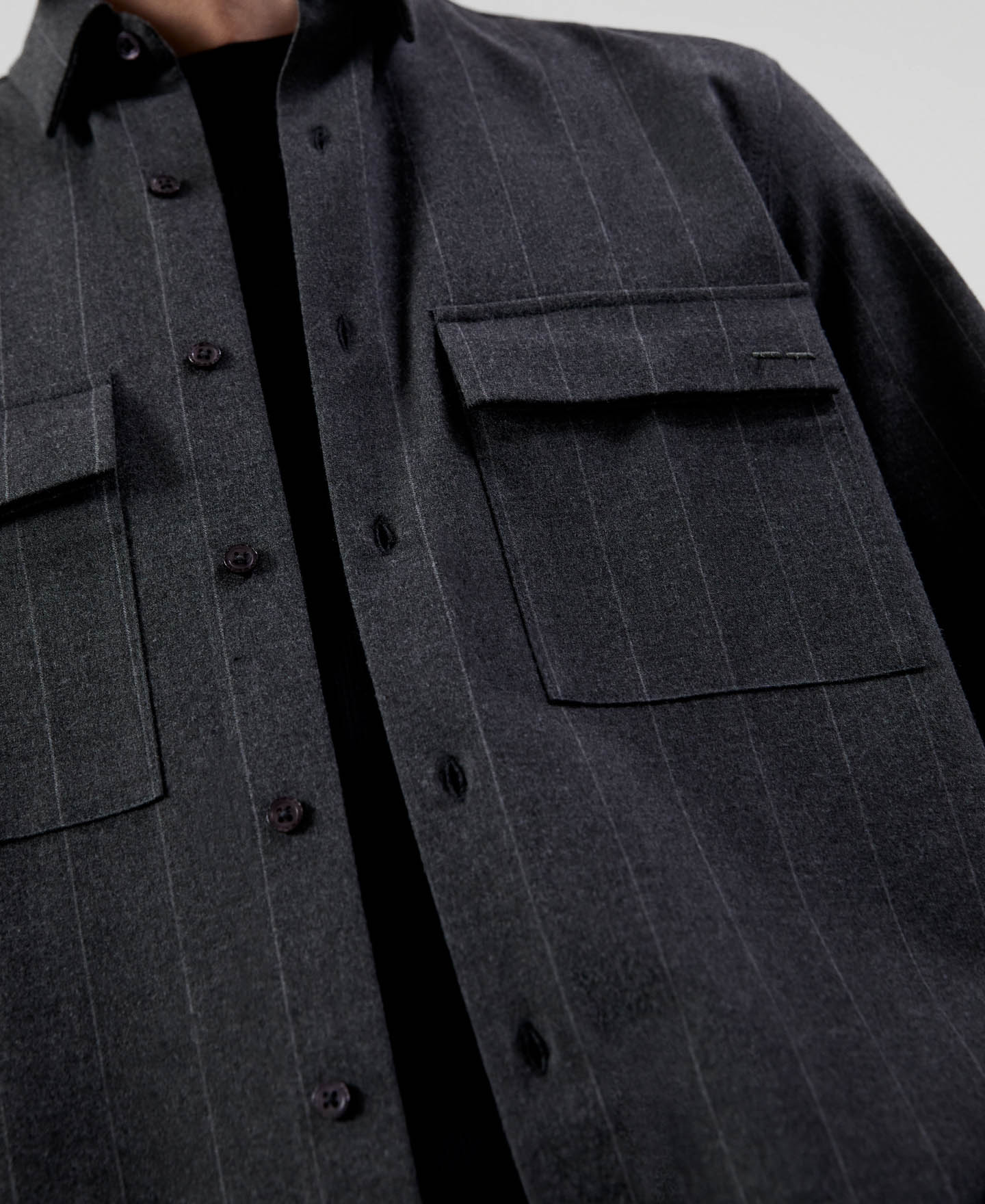 Striped overshirt image number 3