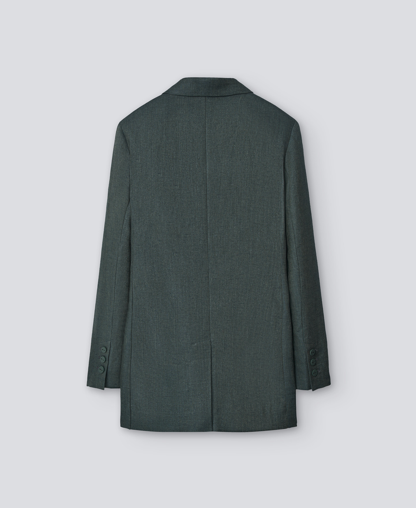 European linen structured blazer woman image number 5