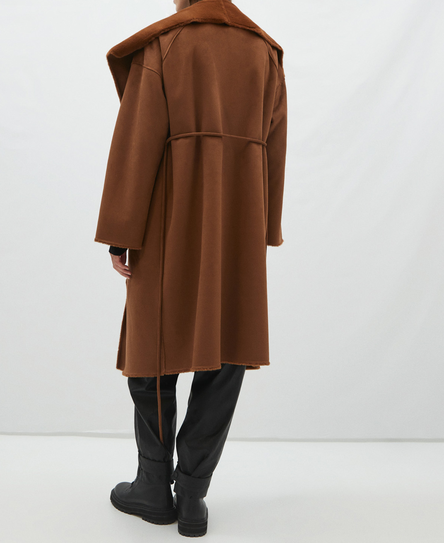 Wrap-around coat with shawl collar image number 2