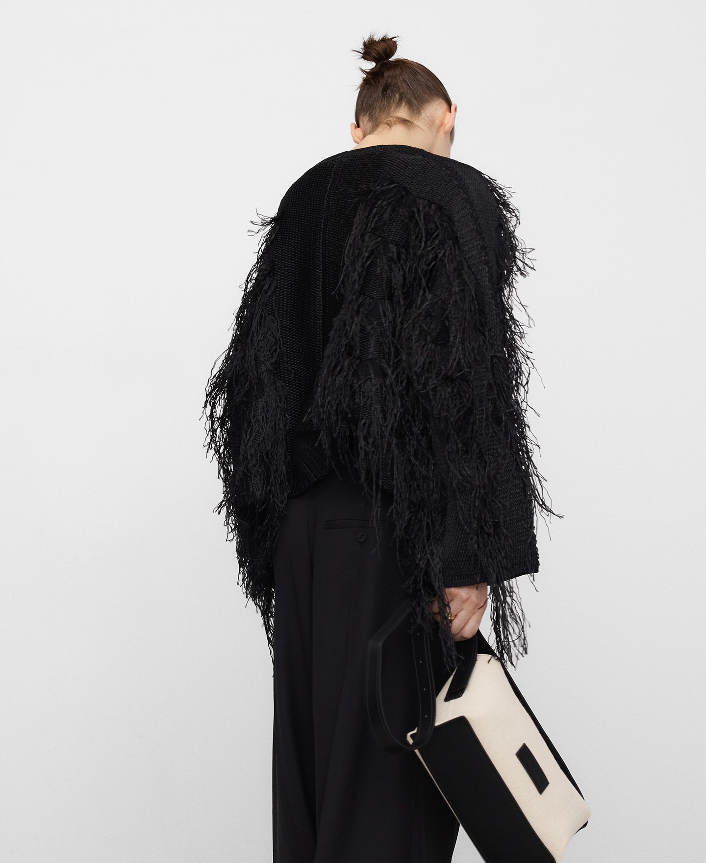 C&aacute;rdigan corto flecos image number 2