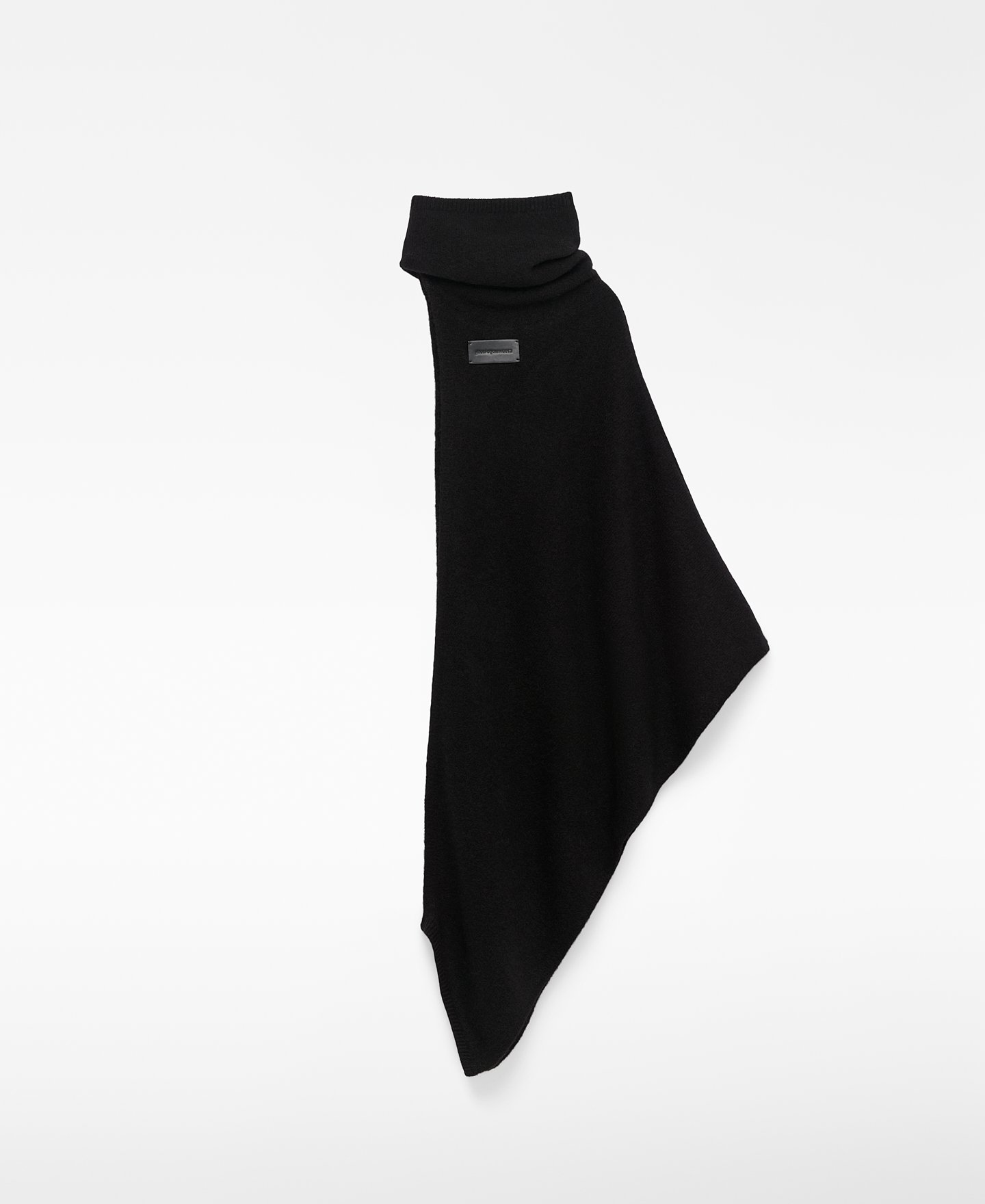 Funnel neck asymmetrical cape woman image number 1