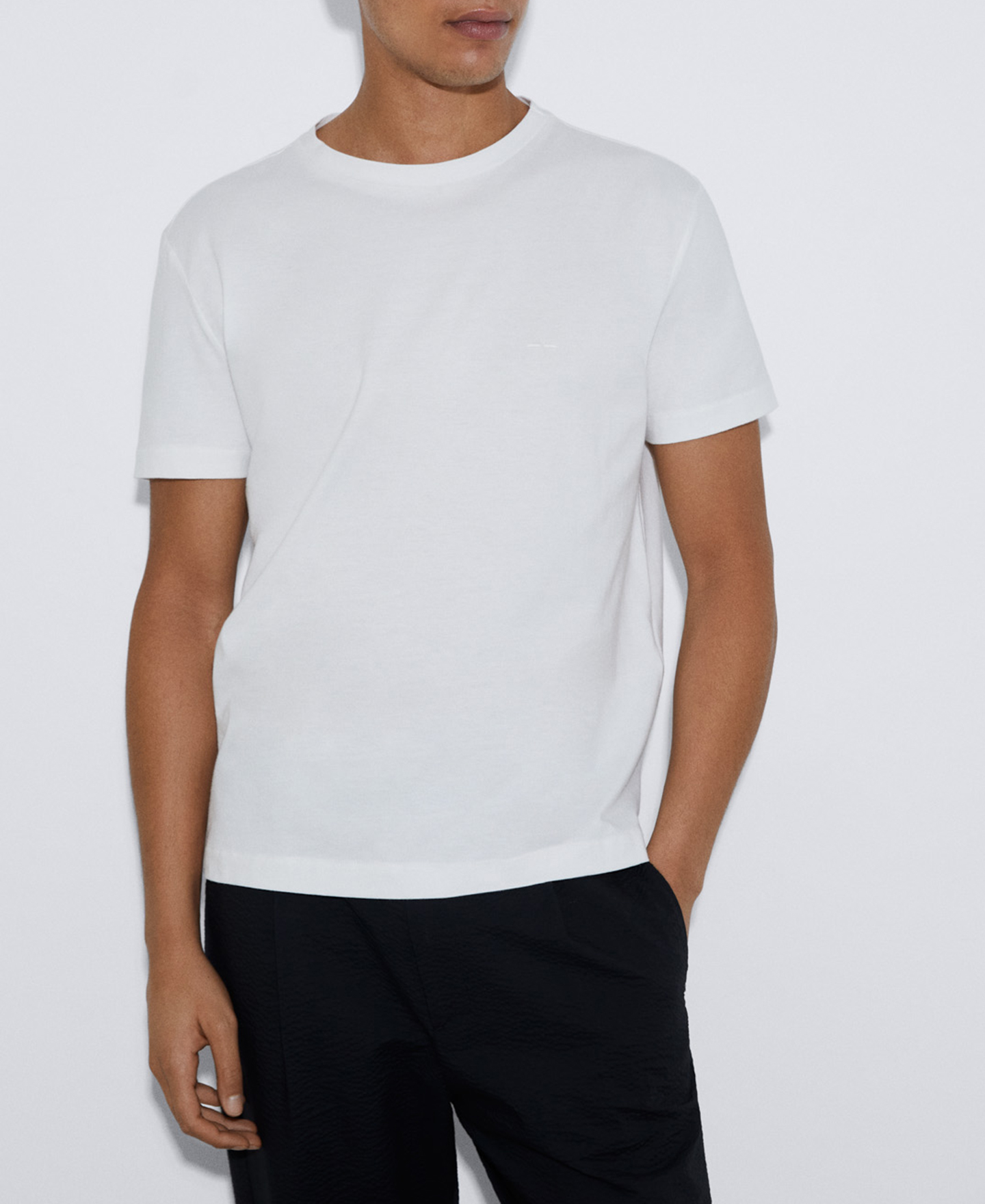 Organic cotton crew neck t-shirt image number 0