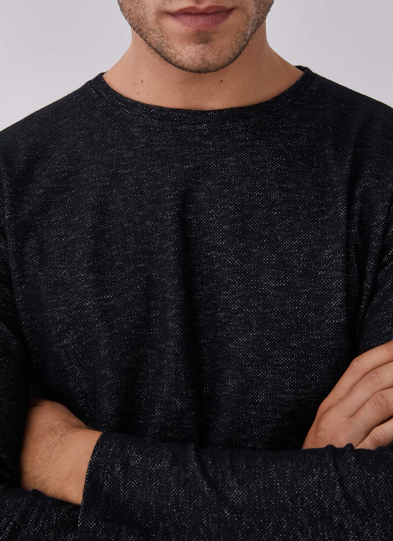 Mottled t-shirt with long sleeve image number 2