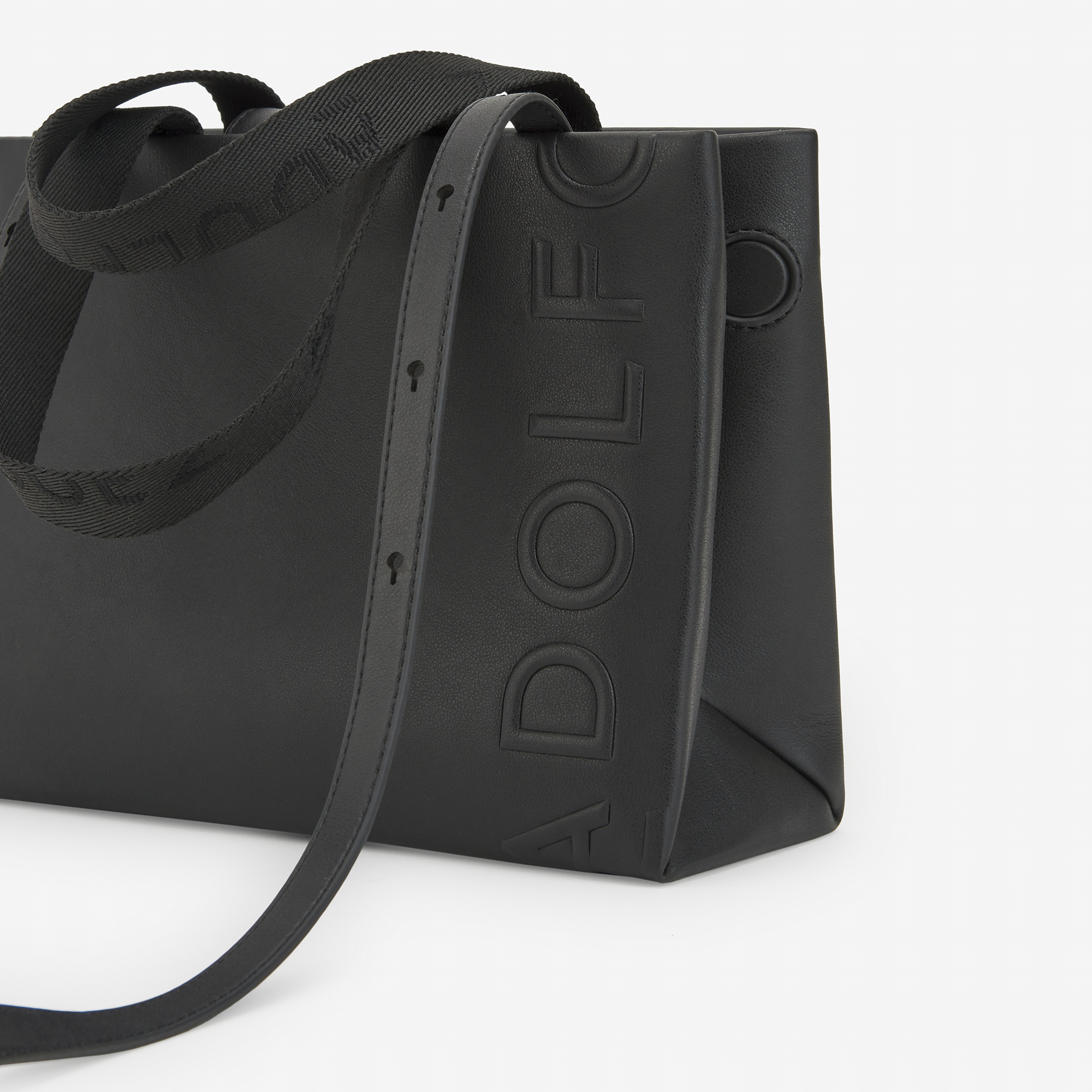 Medium black shopper bag for women image number 2