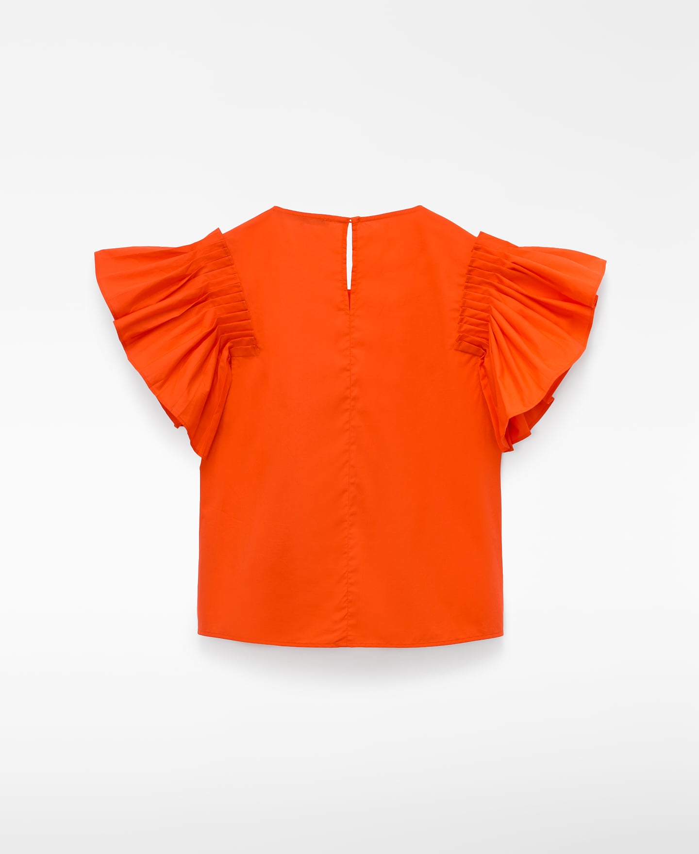 Cotton crop top with ruffles image number 5
