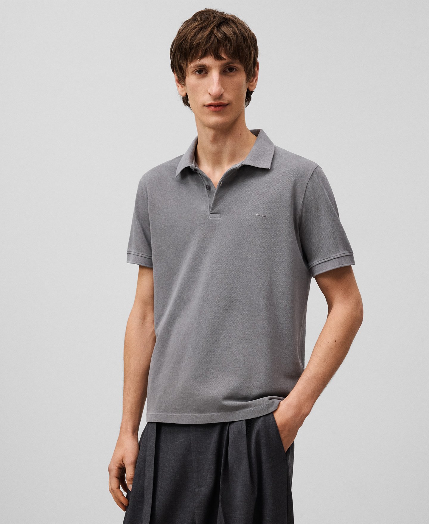 Polo regular fit piqué algodón hombre image number 0