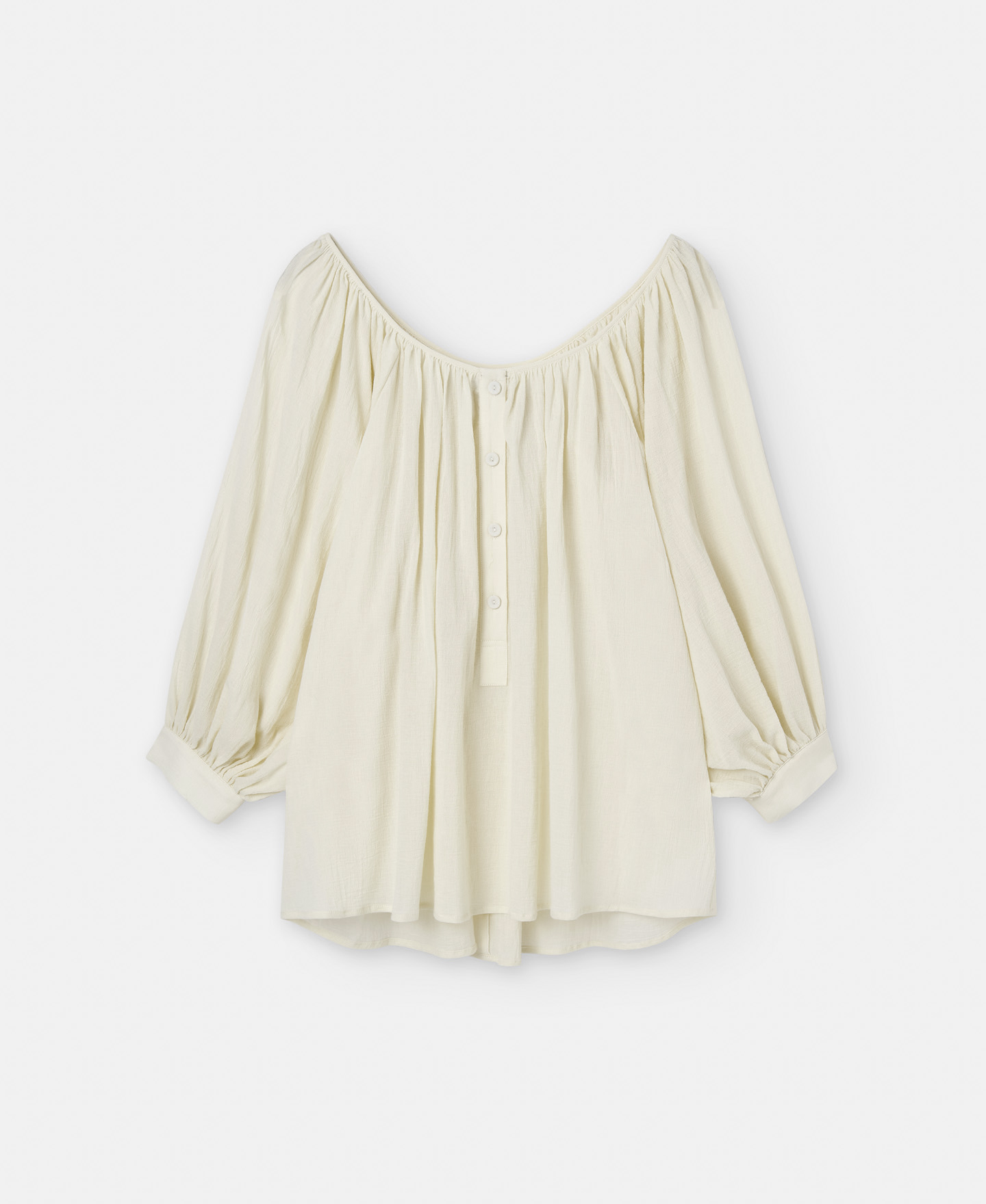 Blusa fruncida en algodón image number 4