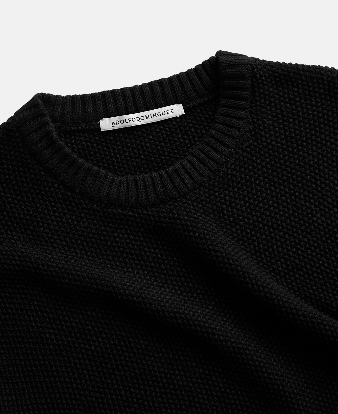 Jersey cuello caja textura de algodón image number 6