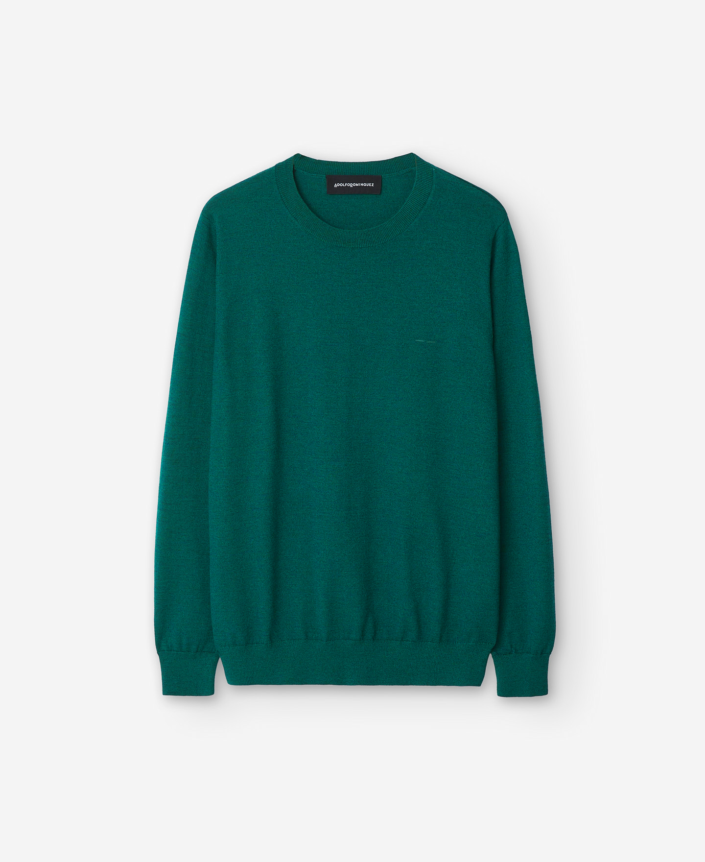 Merino wool green sweater for men image number 4