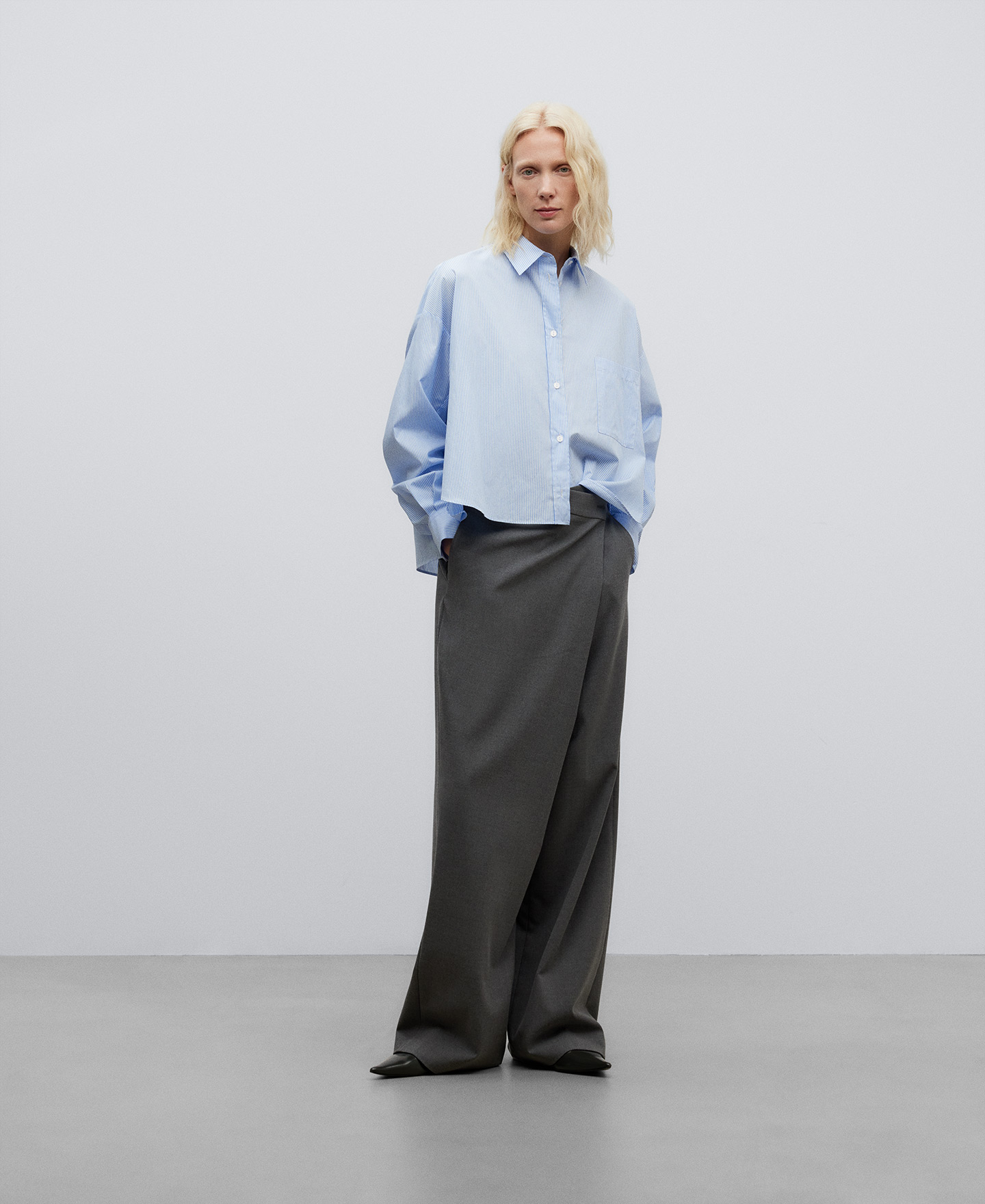 Camisa de rayas mujer image number 1