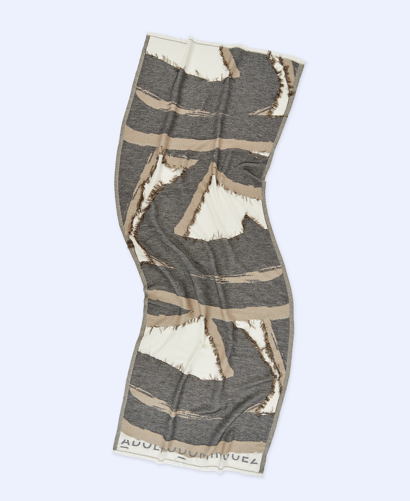 Cotton printed shawl with fringes image number 1