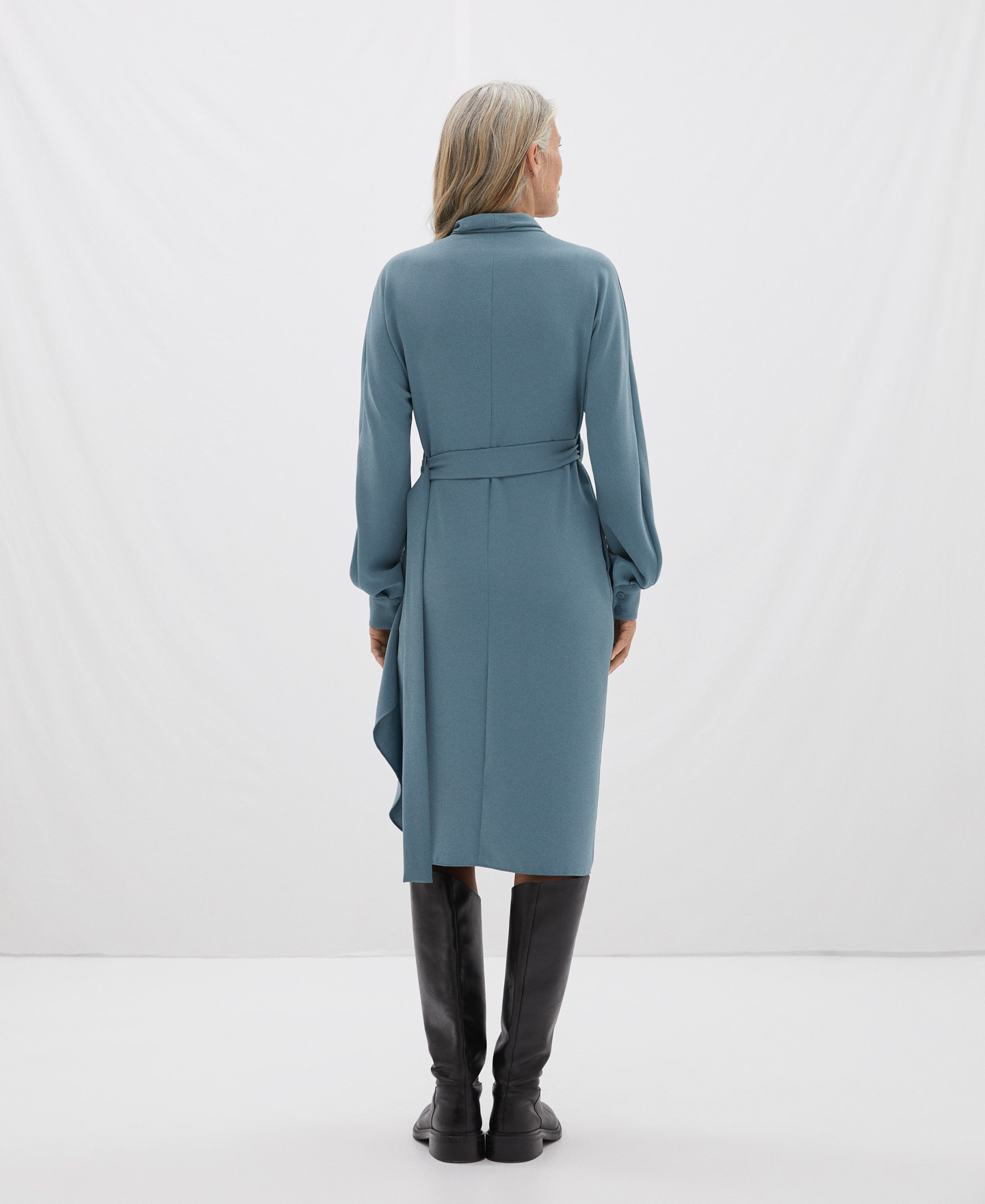 Wrap-around dress with side lacing image number 2