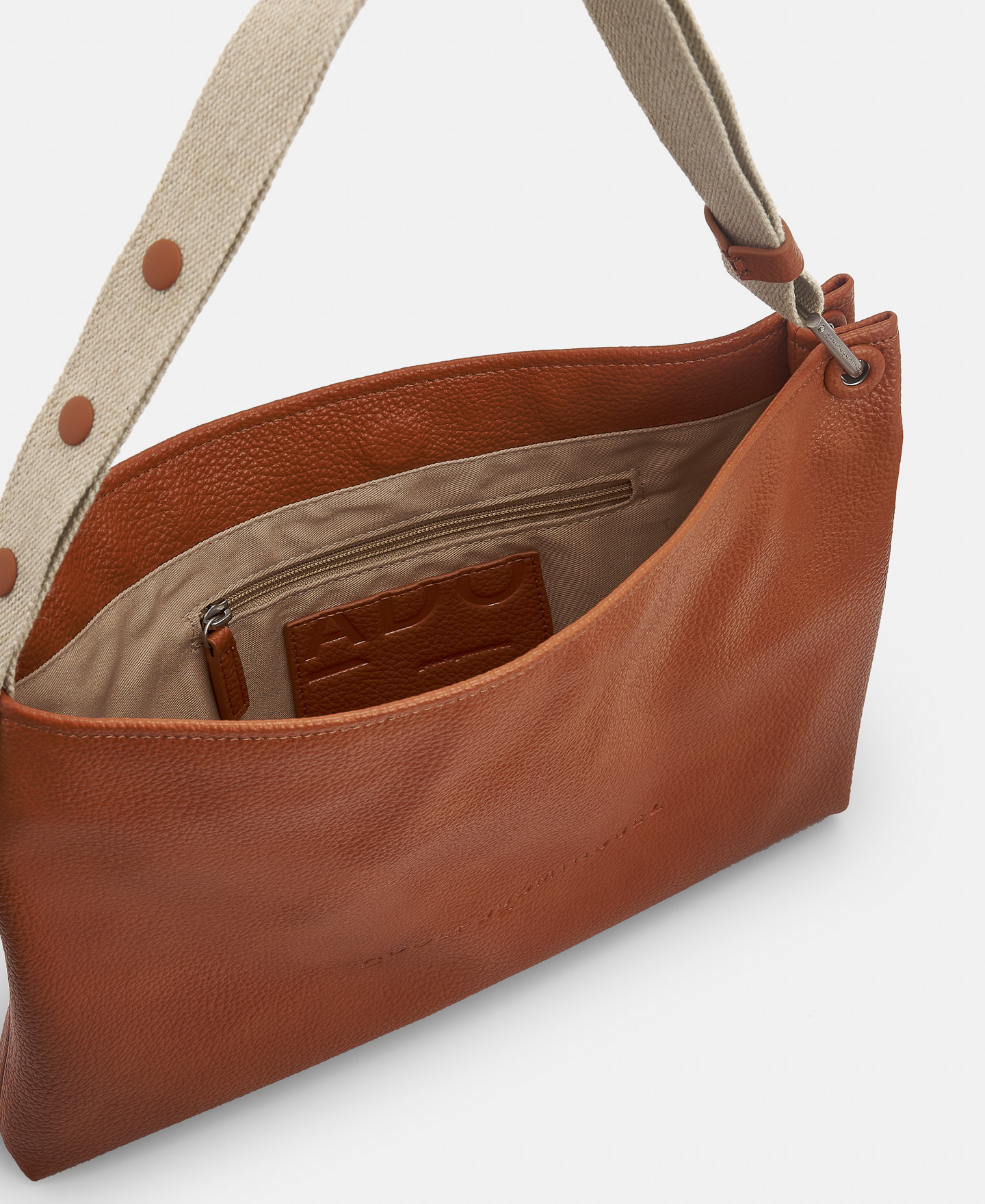 Recycled material horizontal hobo bag image number 2