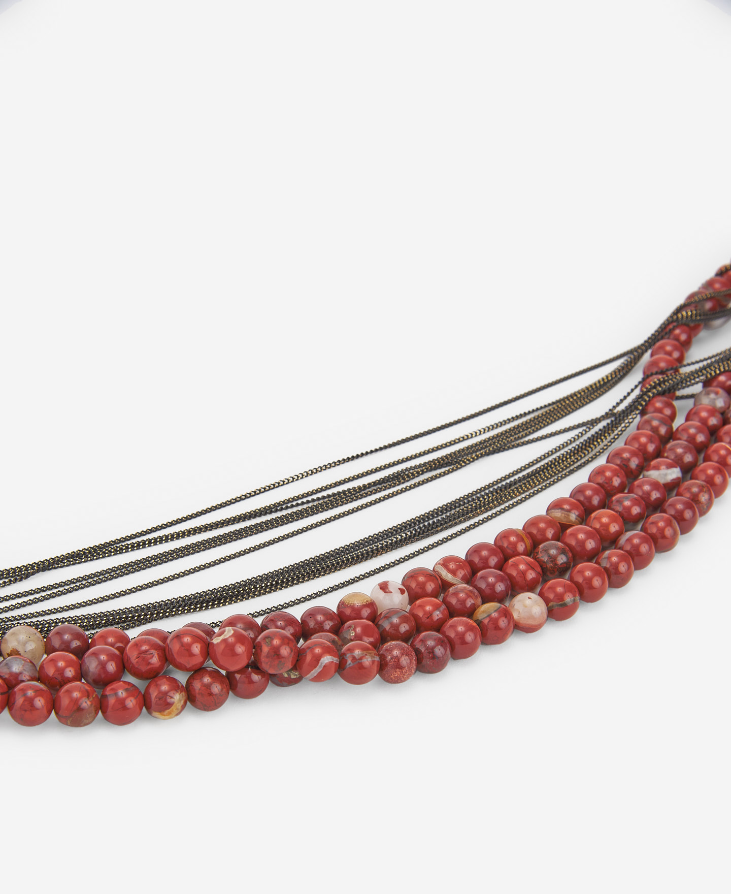 Fine chains natural stone necklace image number 1
