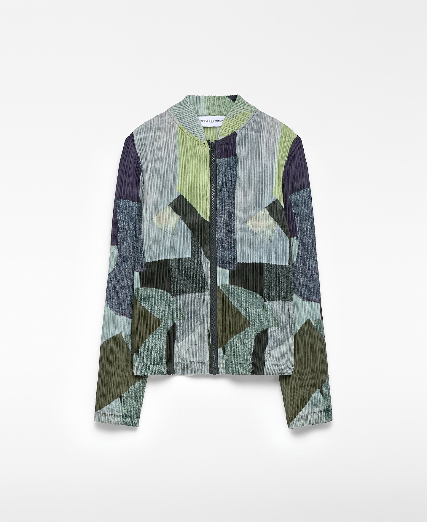 Printed crinkle jacket woman image number 4