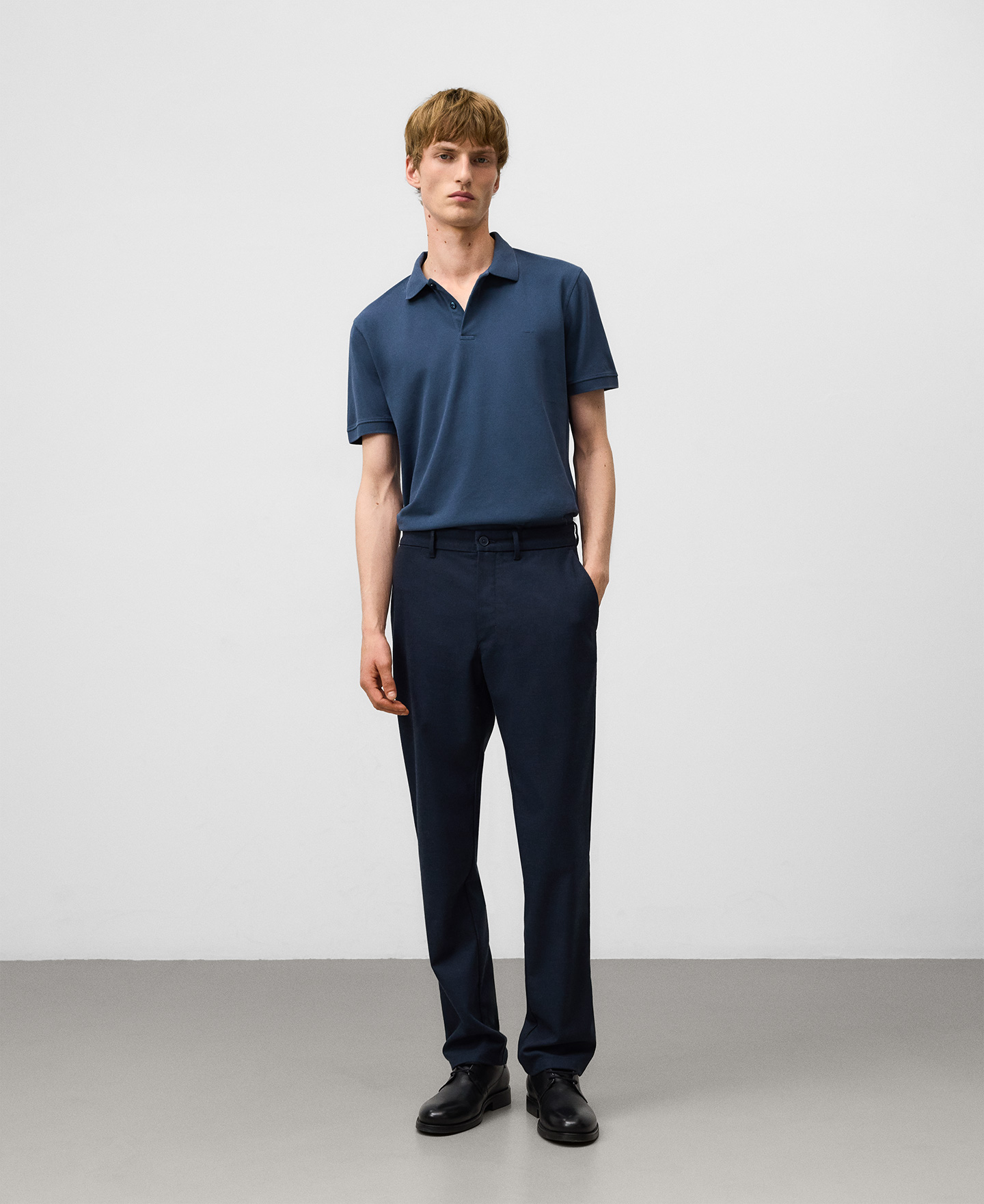 Organic cotton piqué polo shirt man image number 1