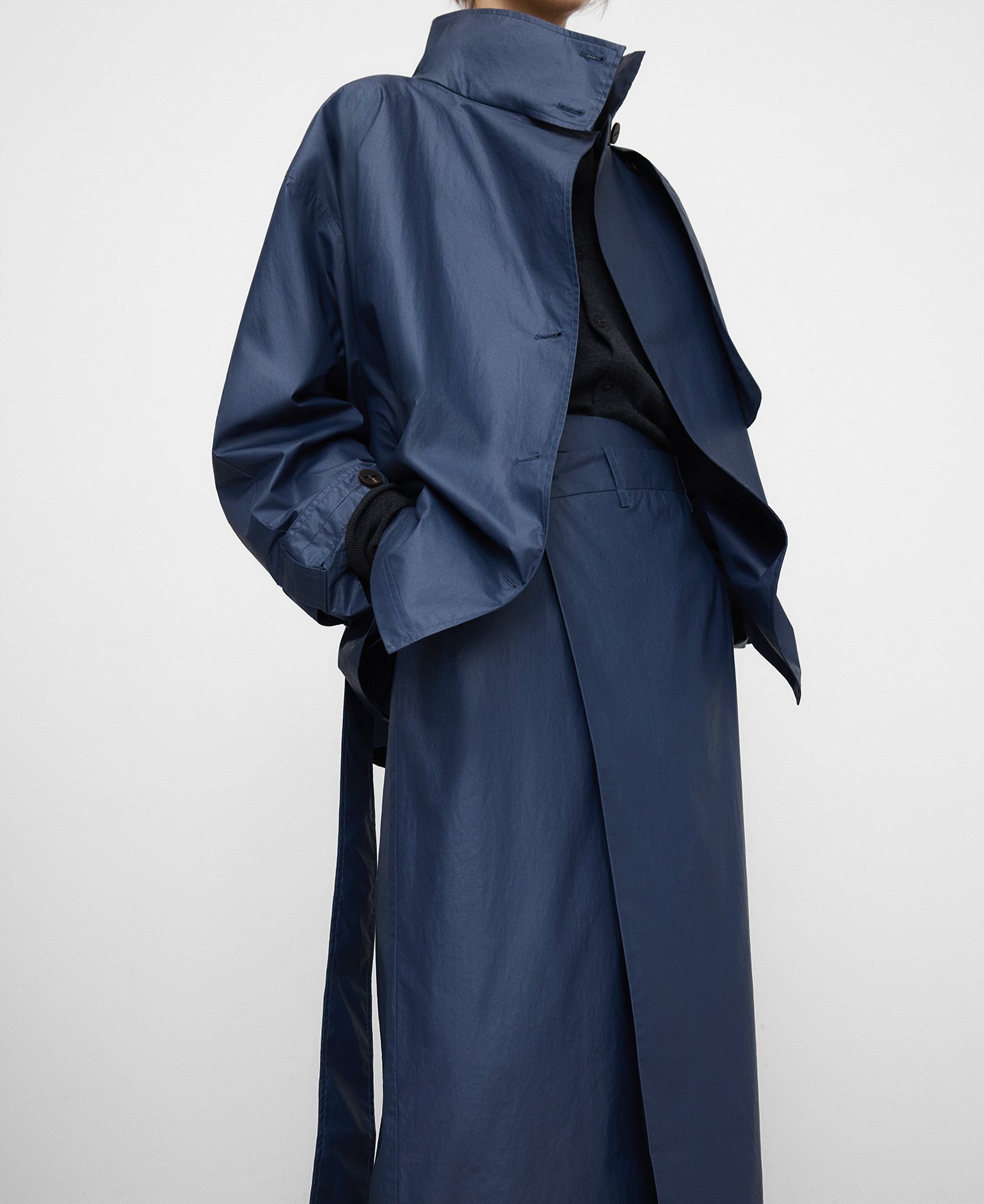 Pencil skirt with wrap front image number 4