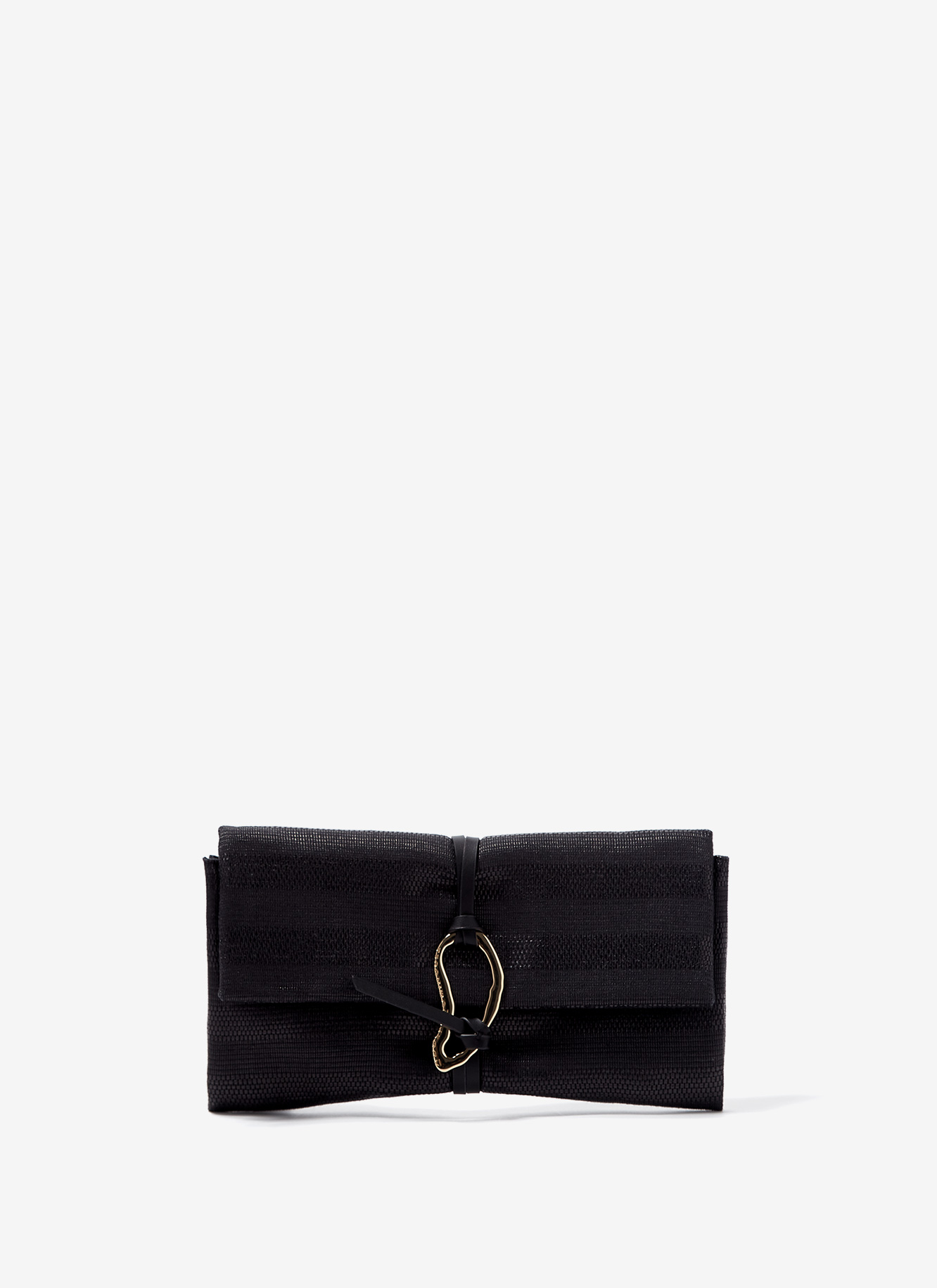 Handbag with raffia finish image number 0
