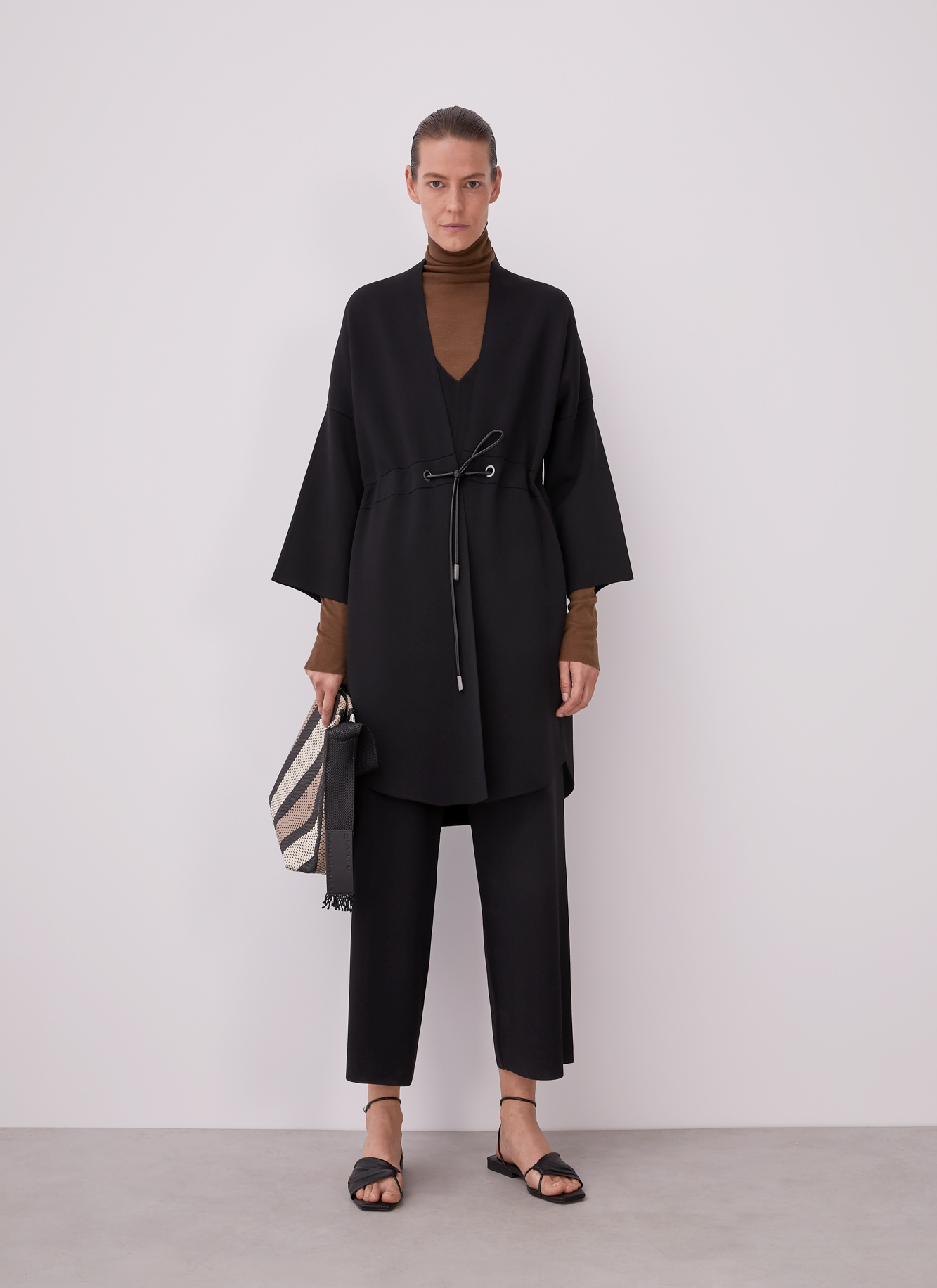 Thick-stretch knit jumpsuit image number 6