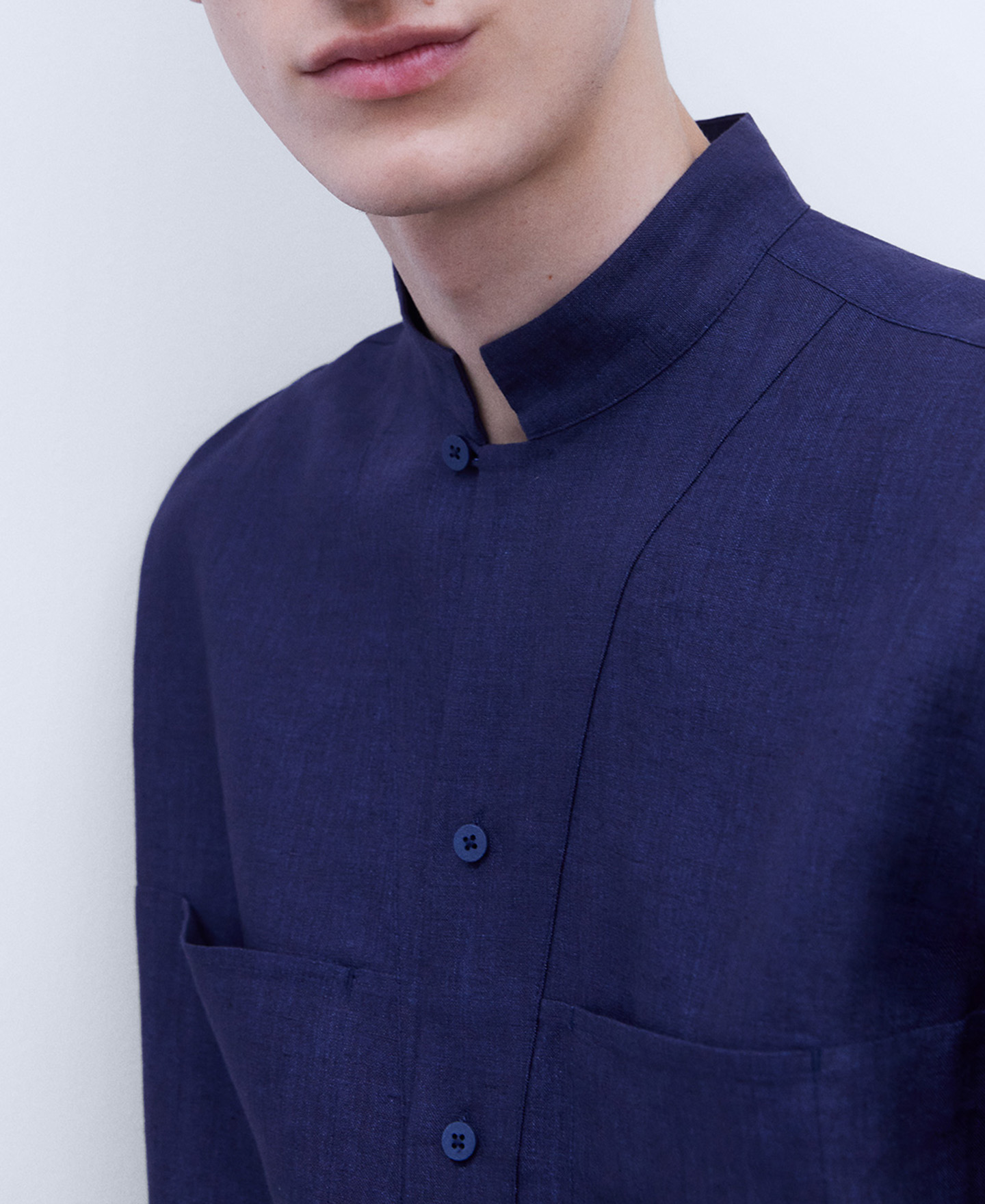 European linen guayabera shirt image number 3