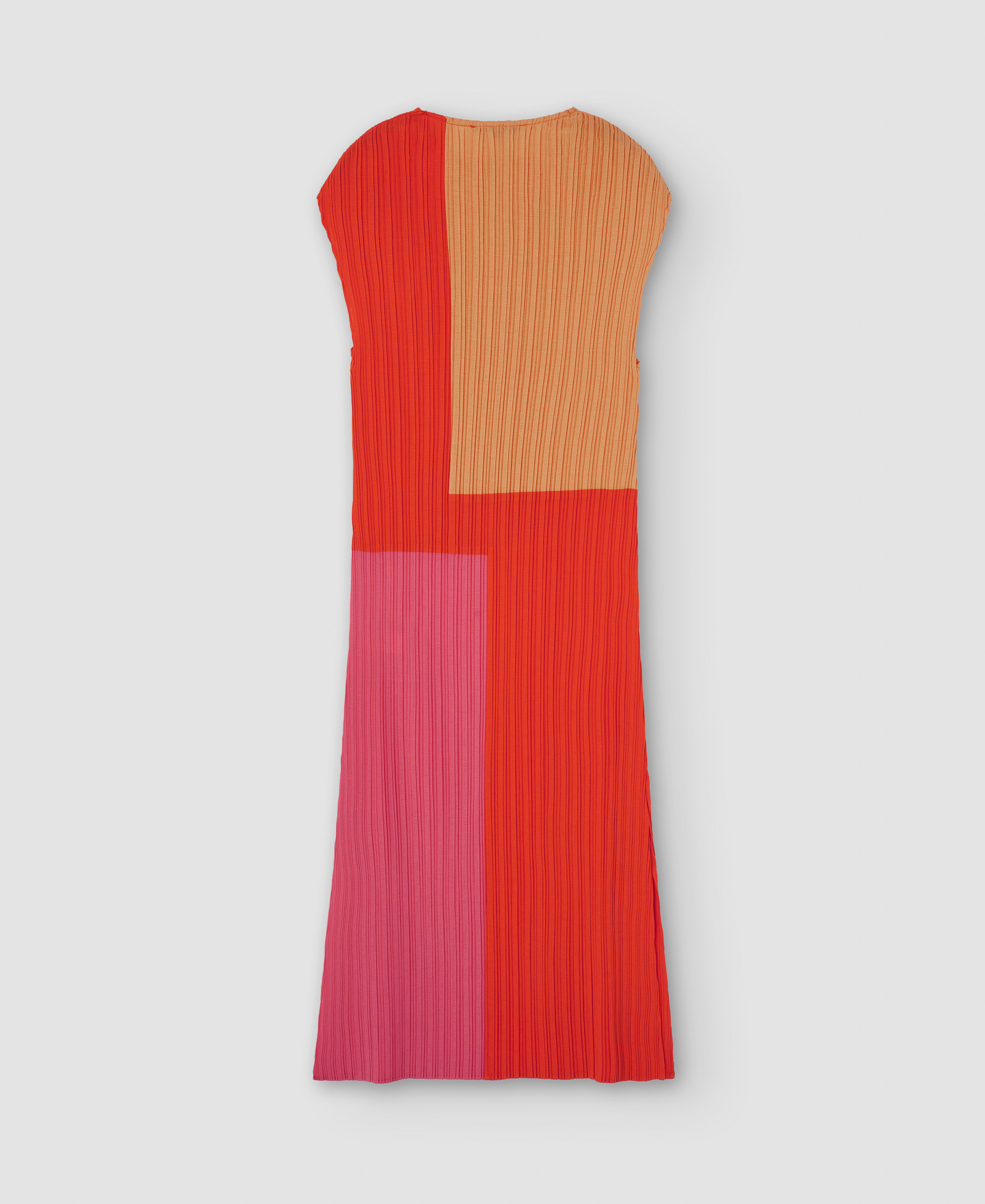 Tricolor straight dress in crinkle image number 7