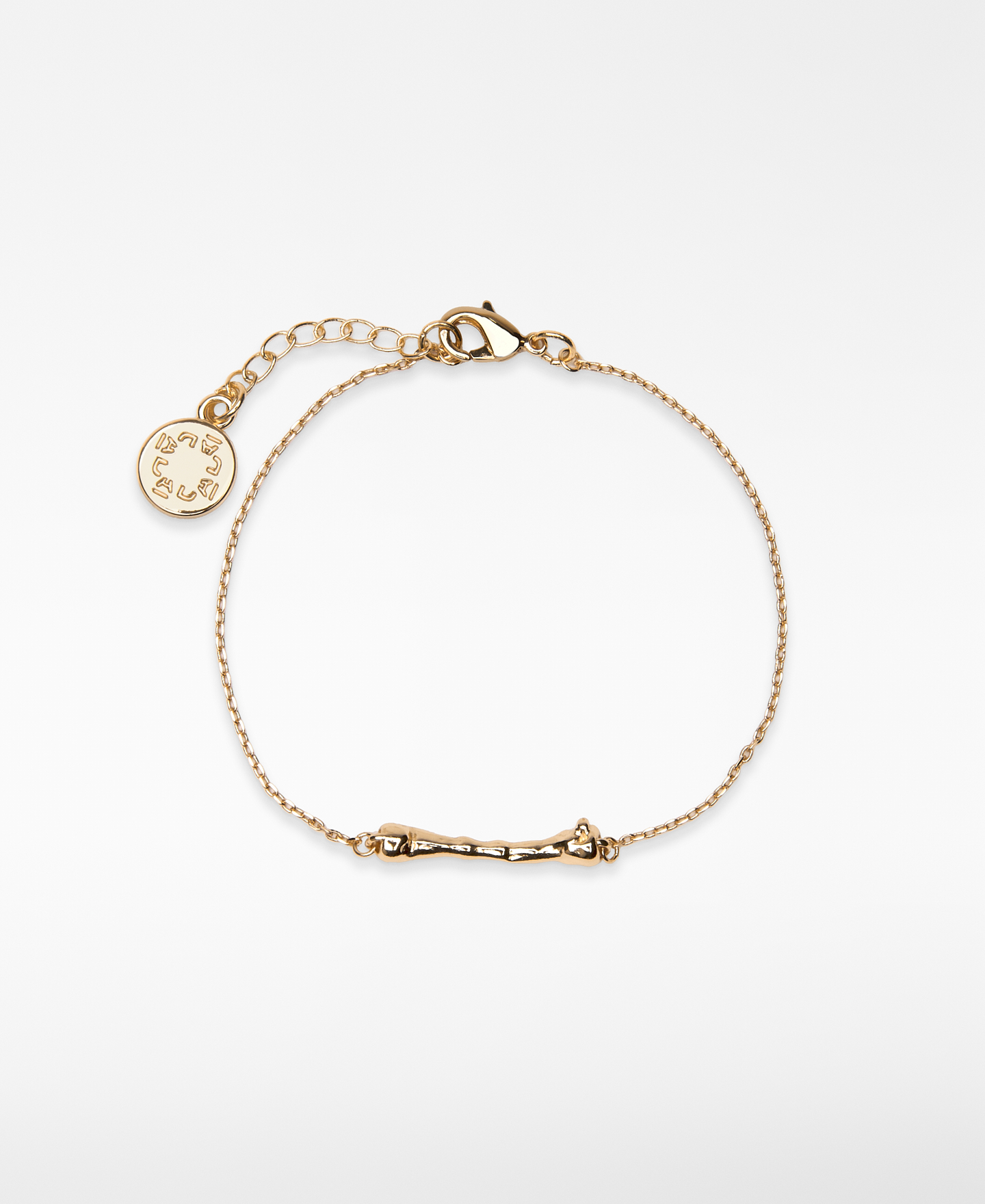Metal turned piece bracelet woman image number 0