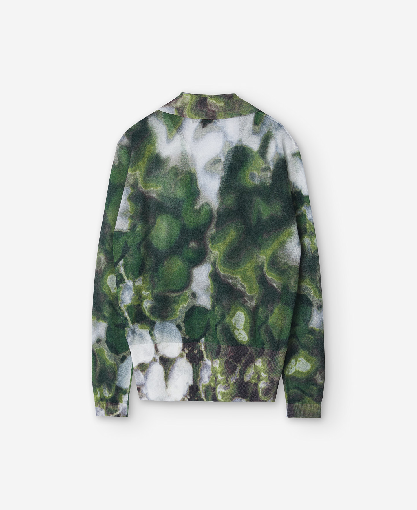 Long sleeve printed polo shirt image number 5