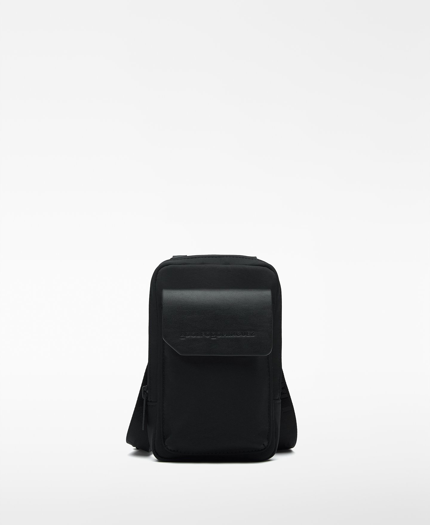 Black nylon mobile phone holder man image number 0