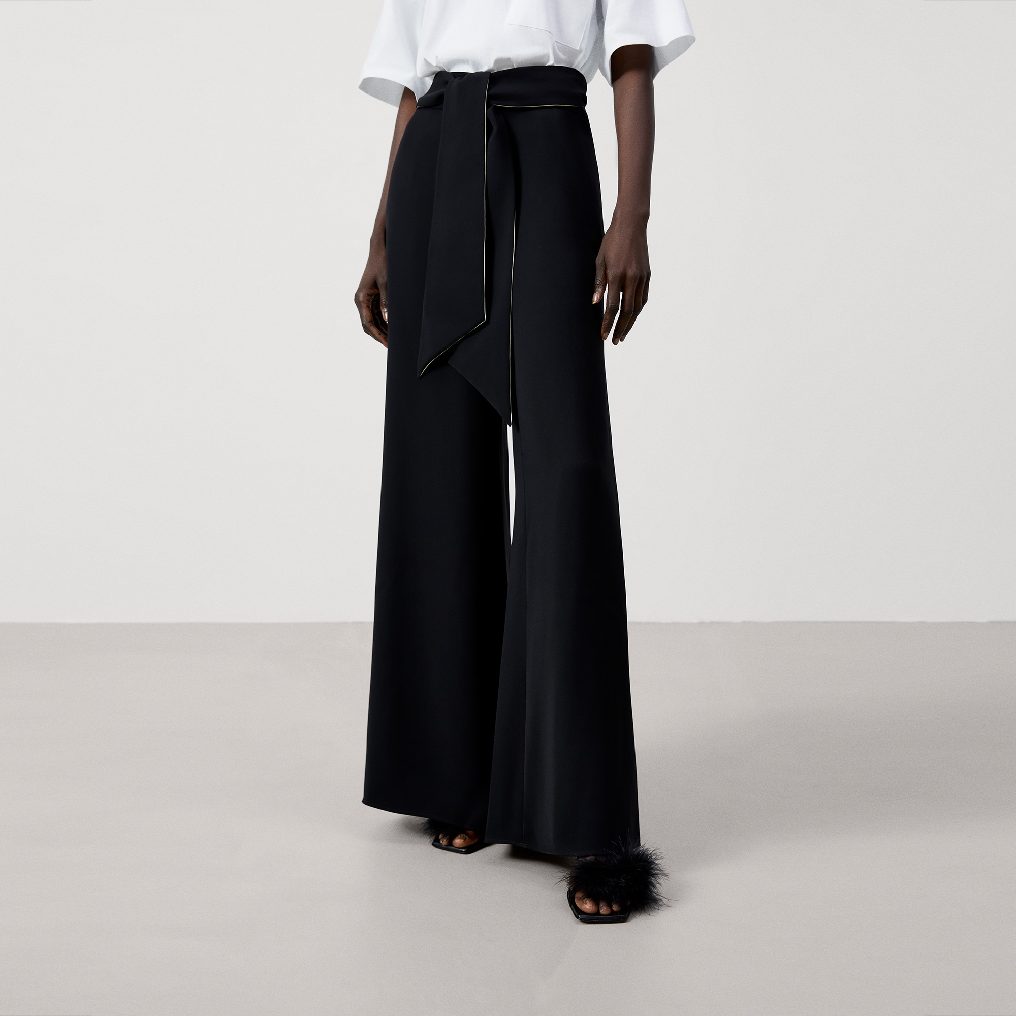Recycled polyester fluid trousers image number 0