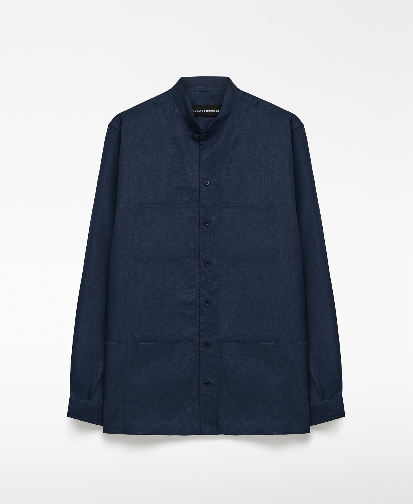 European linen guayabera shirt man image number 6