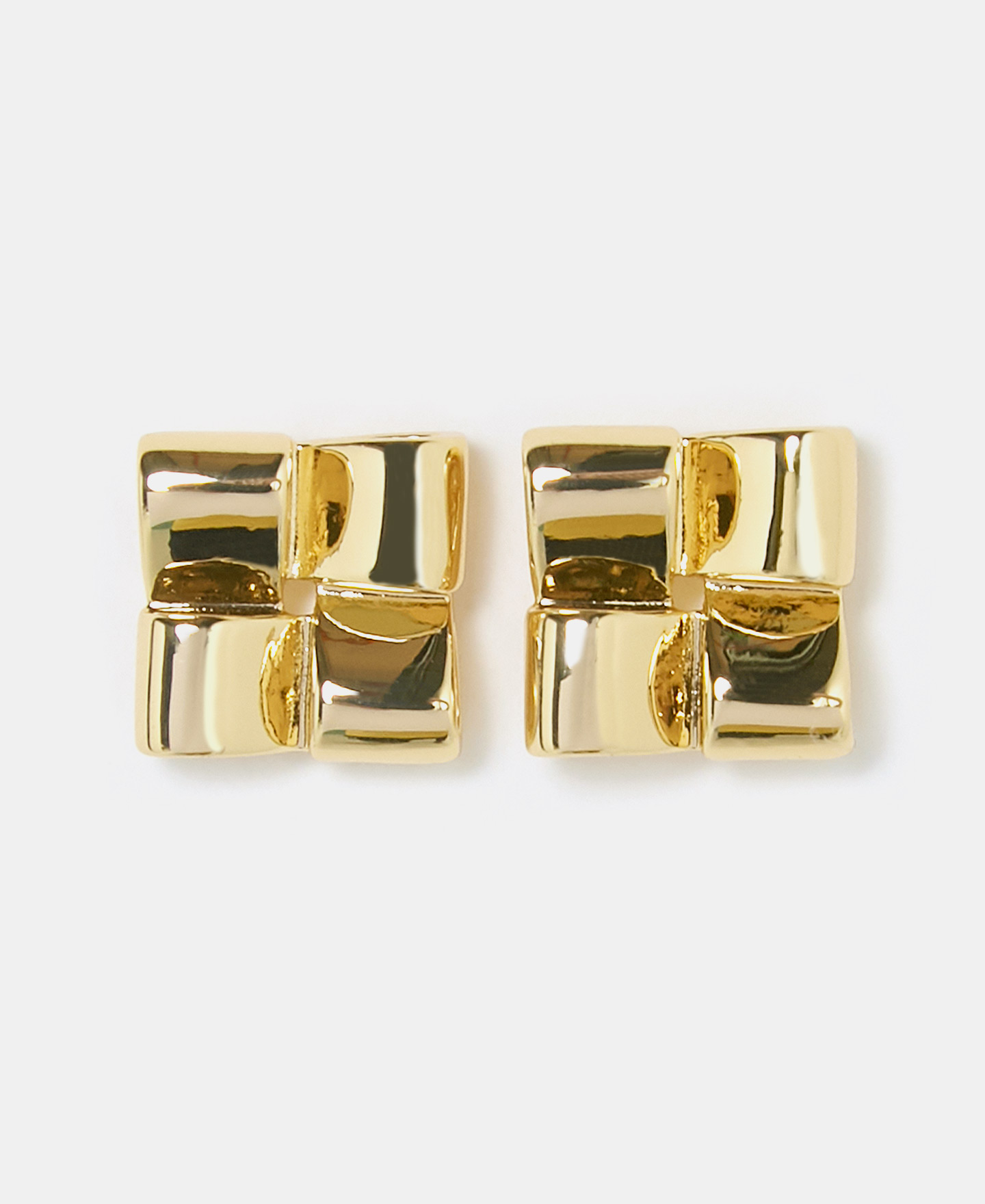 Zinc braided motif earrings image number 0