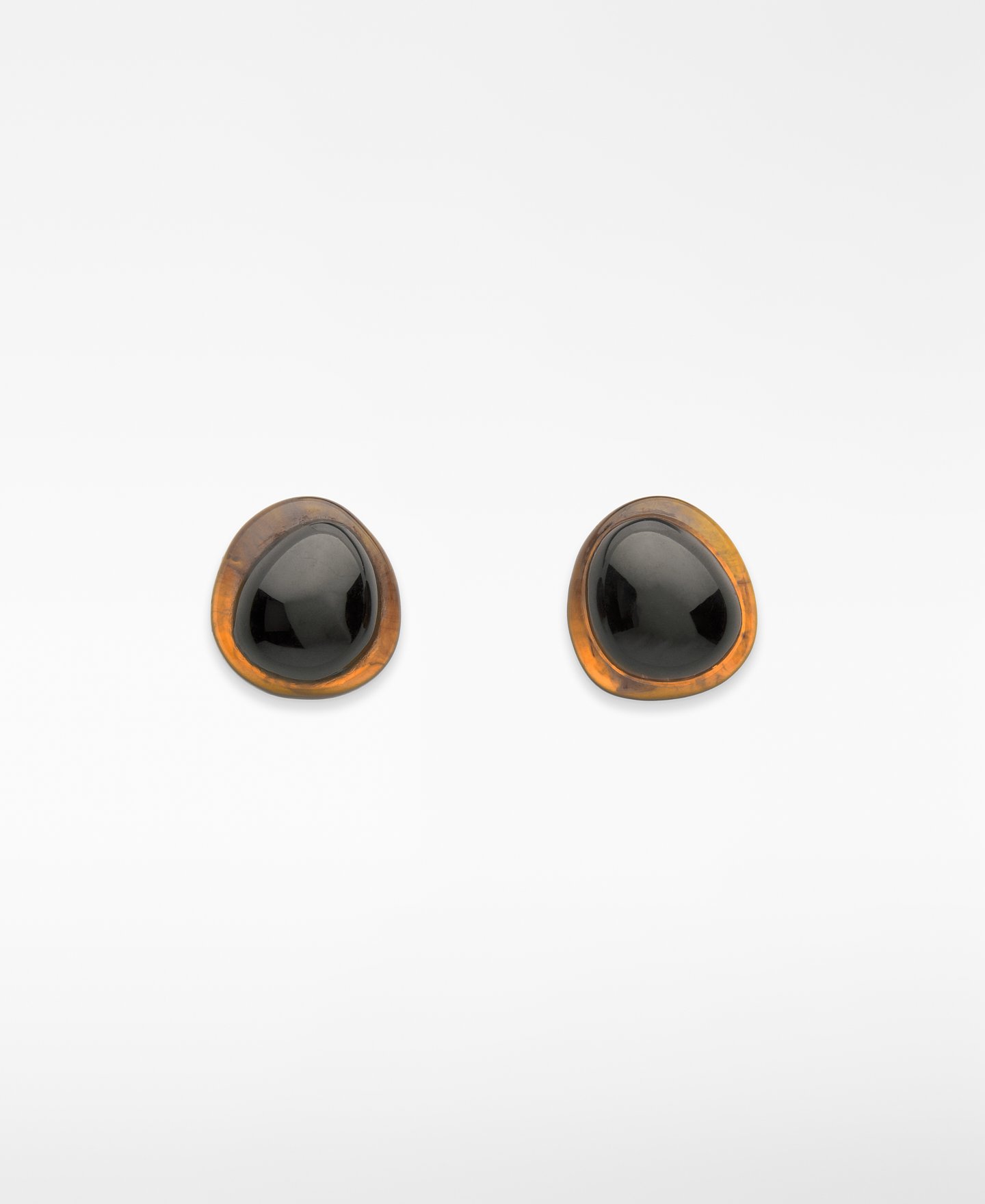 Pendientes circulares resina bicolor image number 0