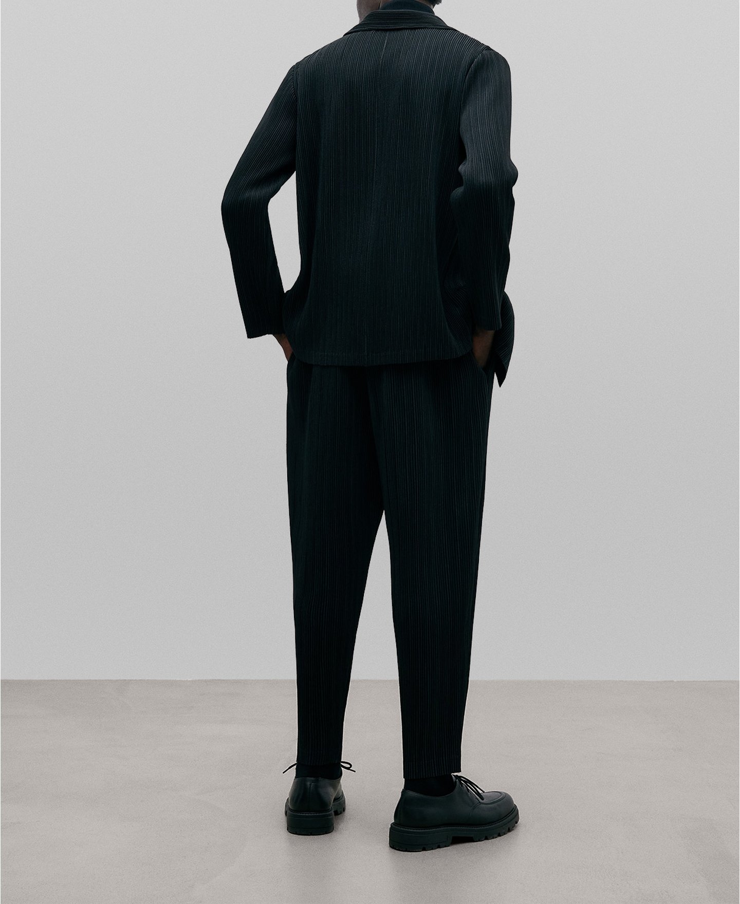 Blazer crinkle negro hombre image number 2