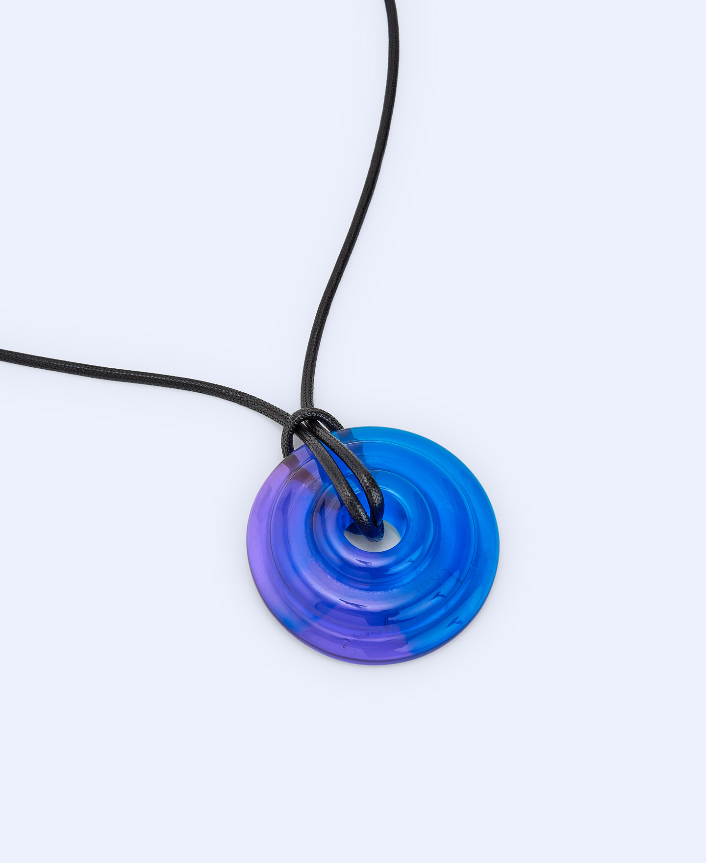 Translucent resin circular pendant image number 1