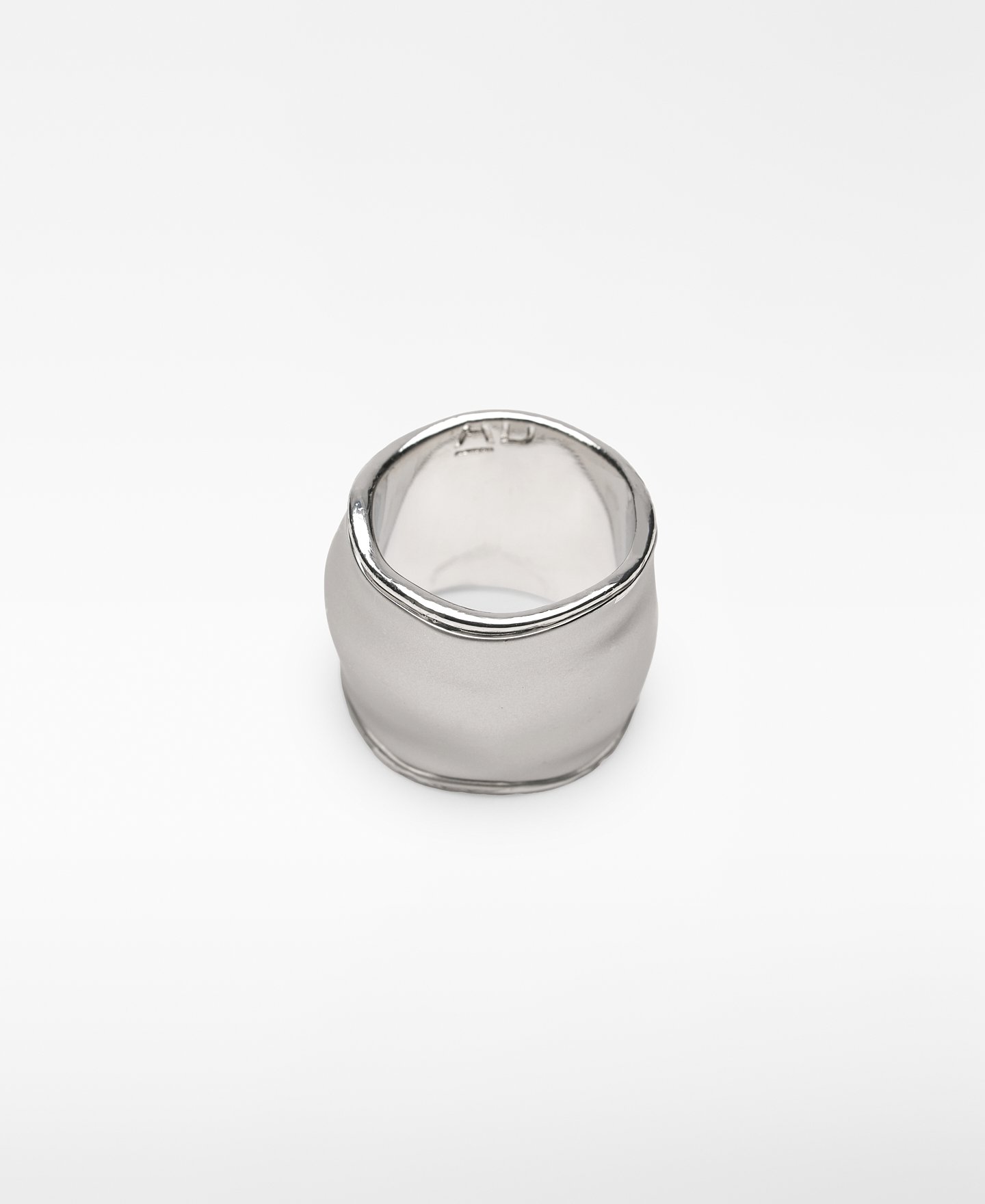 Double-finish metal ring woman image number 0