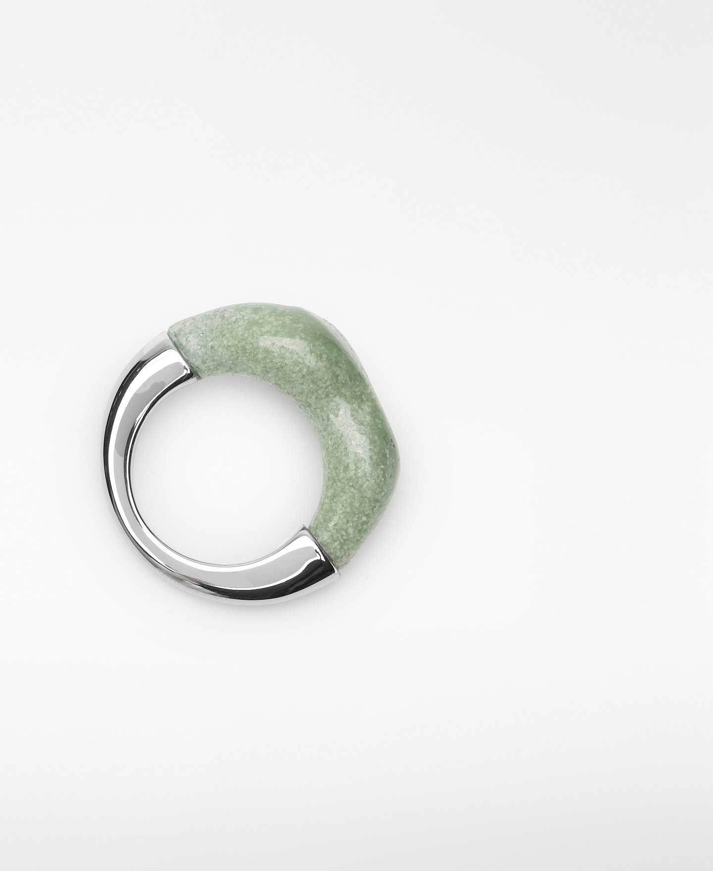 Anillo irregular resina y metal mujer image number 2