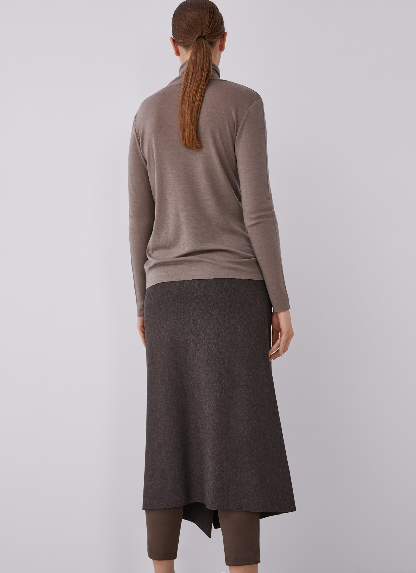 Merino wool sweater with high collar image number 1