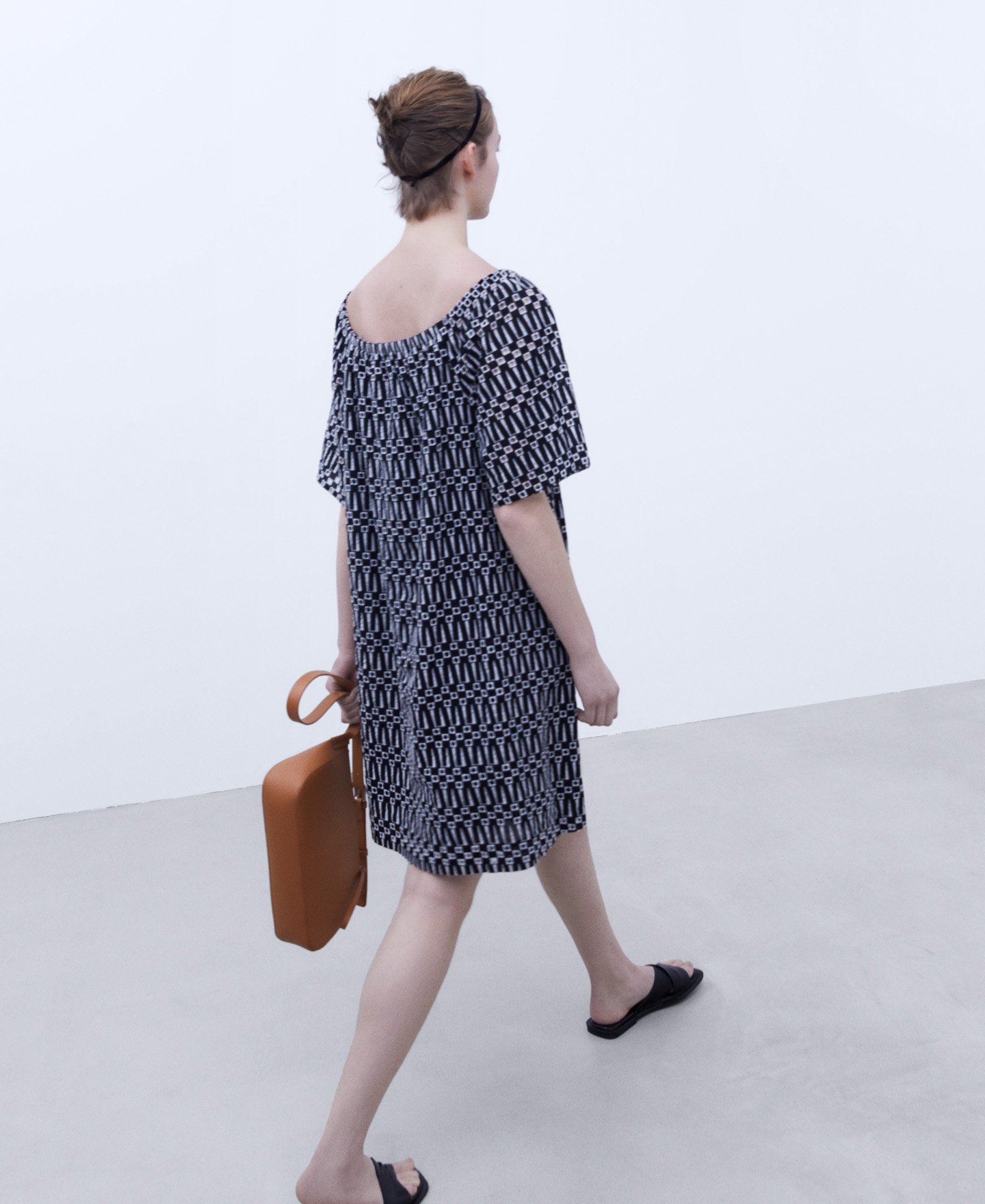 Bateau neckline embroidered dress image number 2