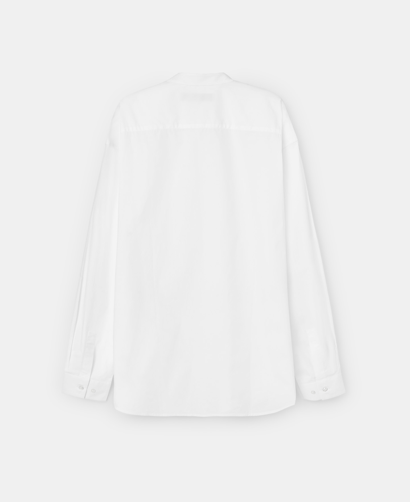 Oversized cotton mandarin collar shirt image number 5