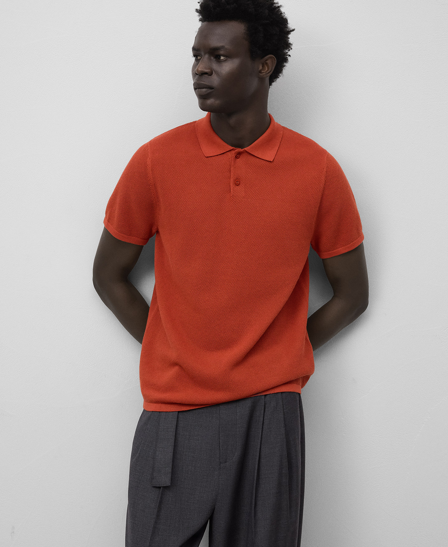 Polo punto estructura hombre image number 0
