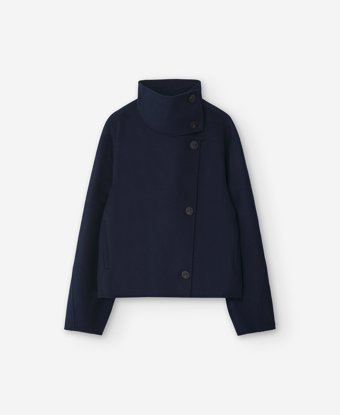 Double face fabric short jacket women image number 6