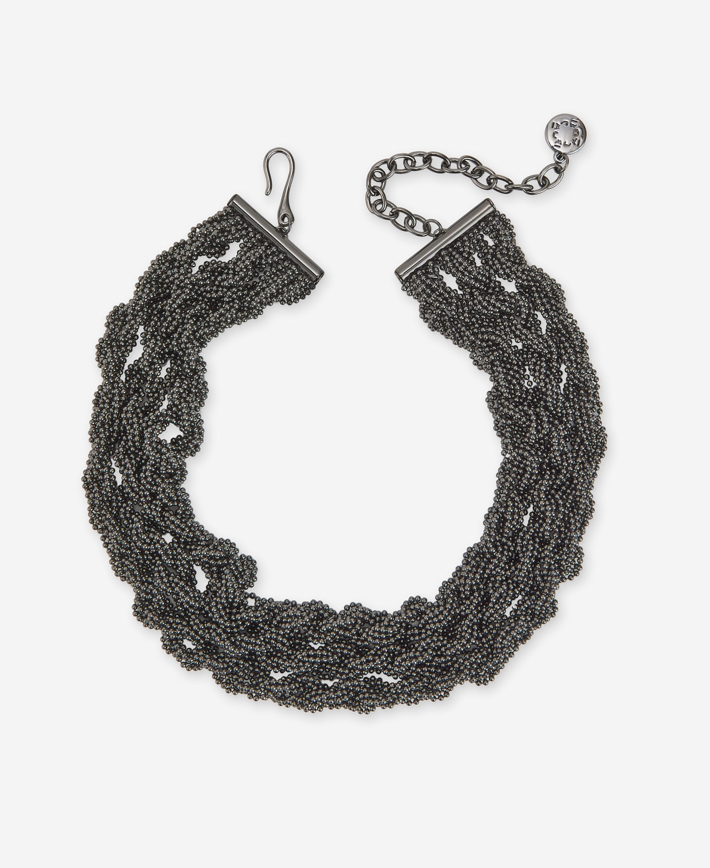 Braided metal necklace image number 0