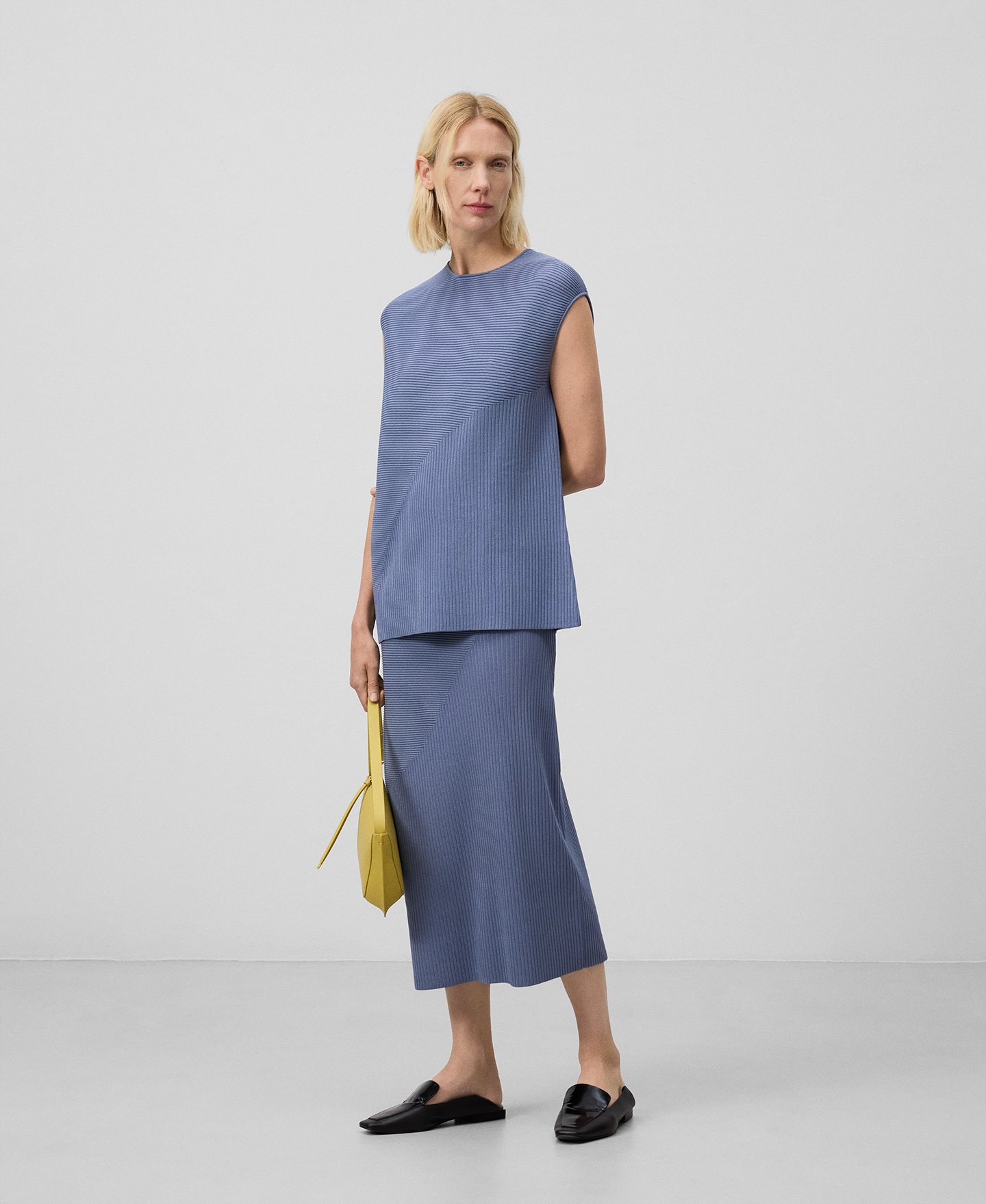 Ribbed knit top woman image number 1