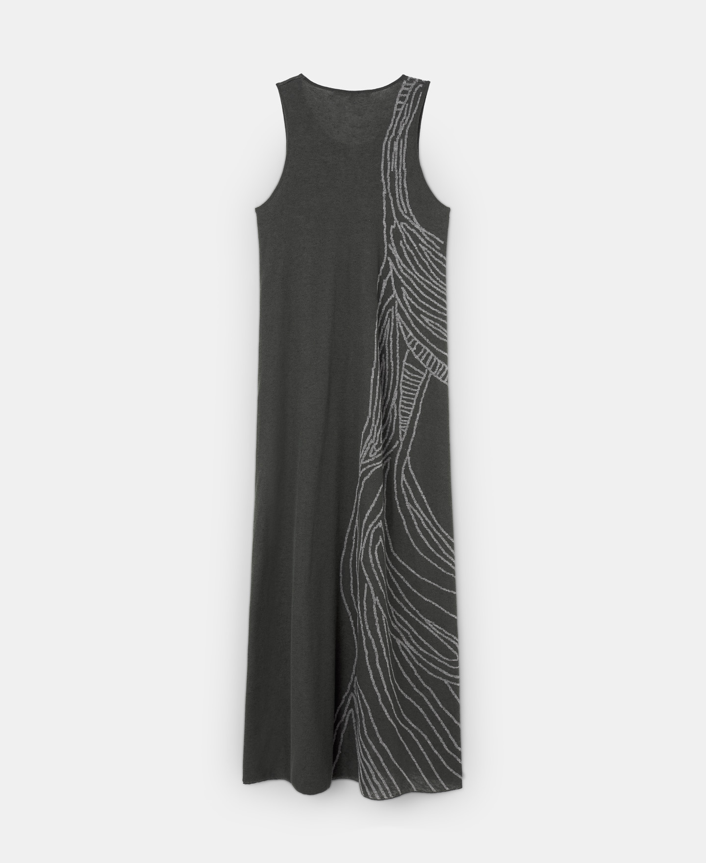 Two-tone jacquard linen dress image number 5