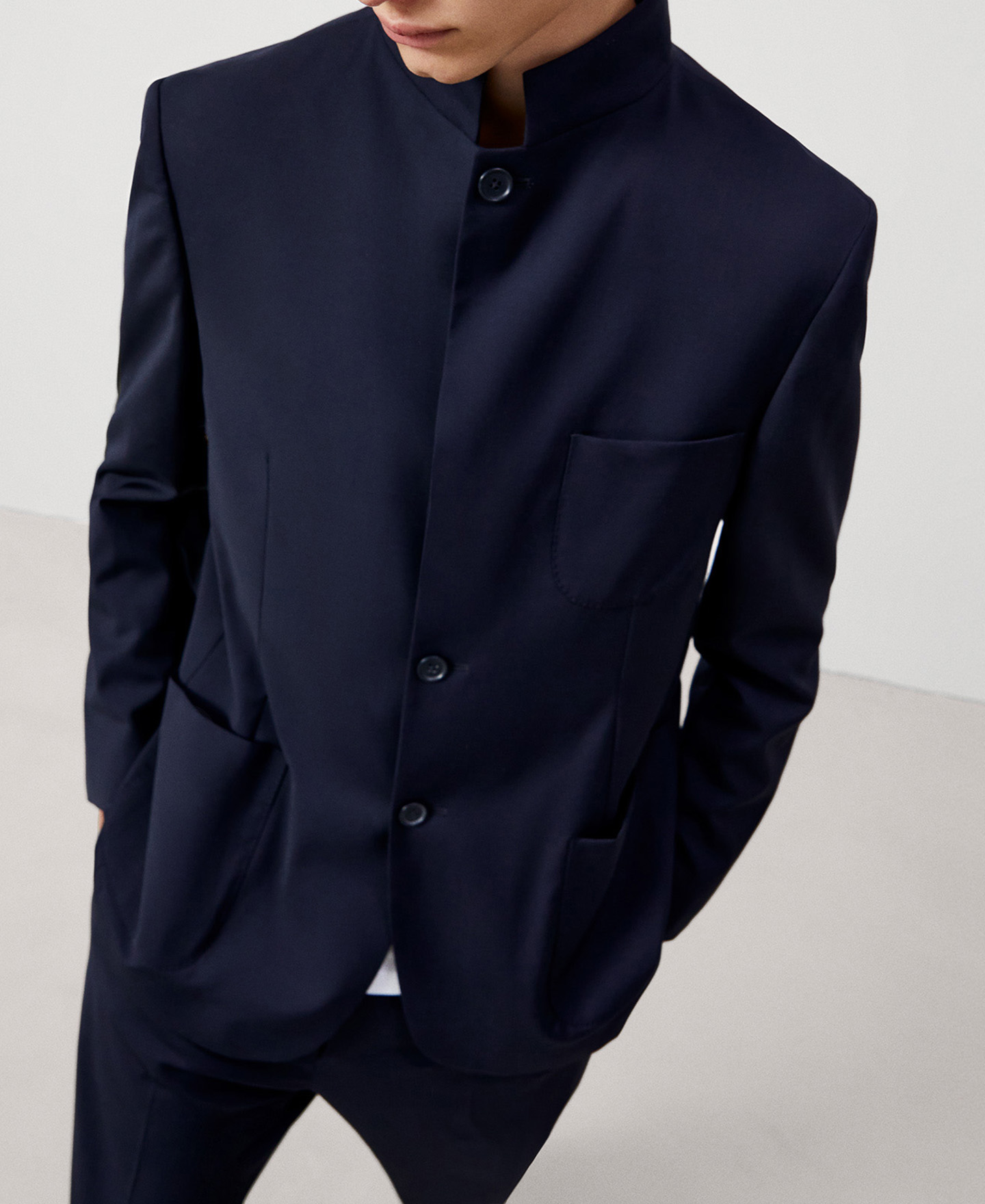 Blazer com gola Mao desmontável image number 3