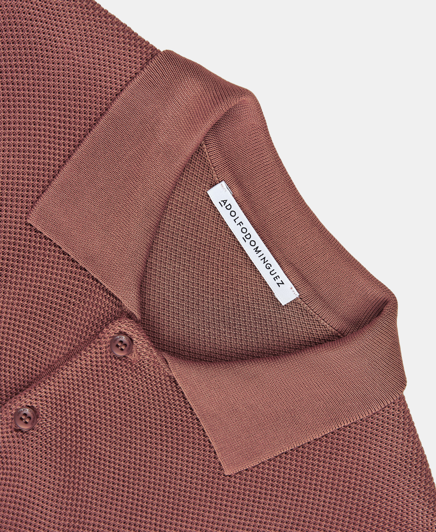 Terracotta pique shirt collar polo shirt image number 6